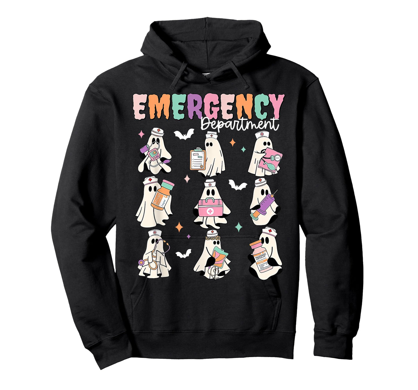 Emergency Department Ghost ER Nurse Halloween Spooky Season T-Shirt