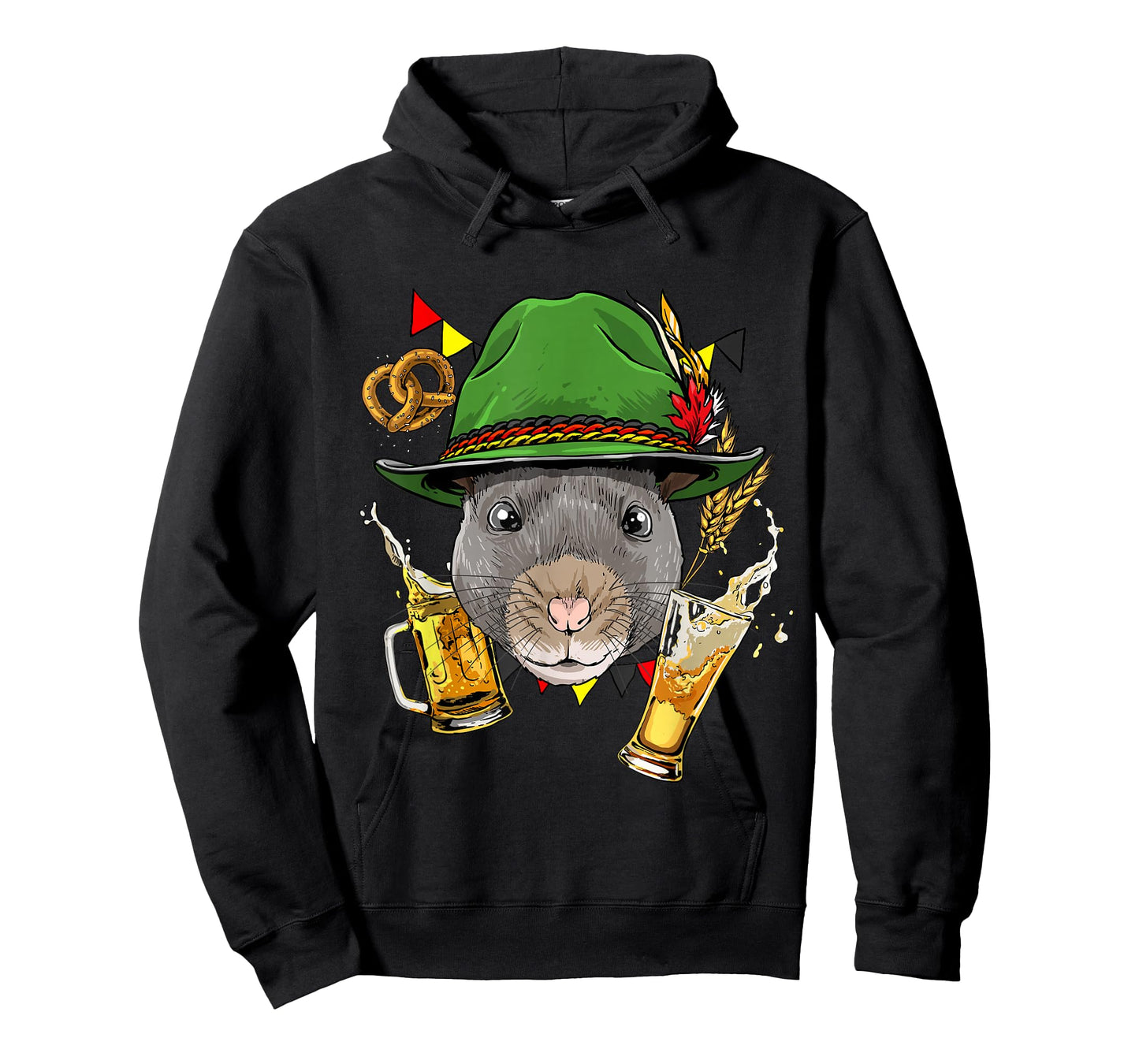 Rat Oktoberfest Lederhosen Costume Gift German Beer Fest T-Shirt