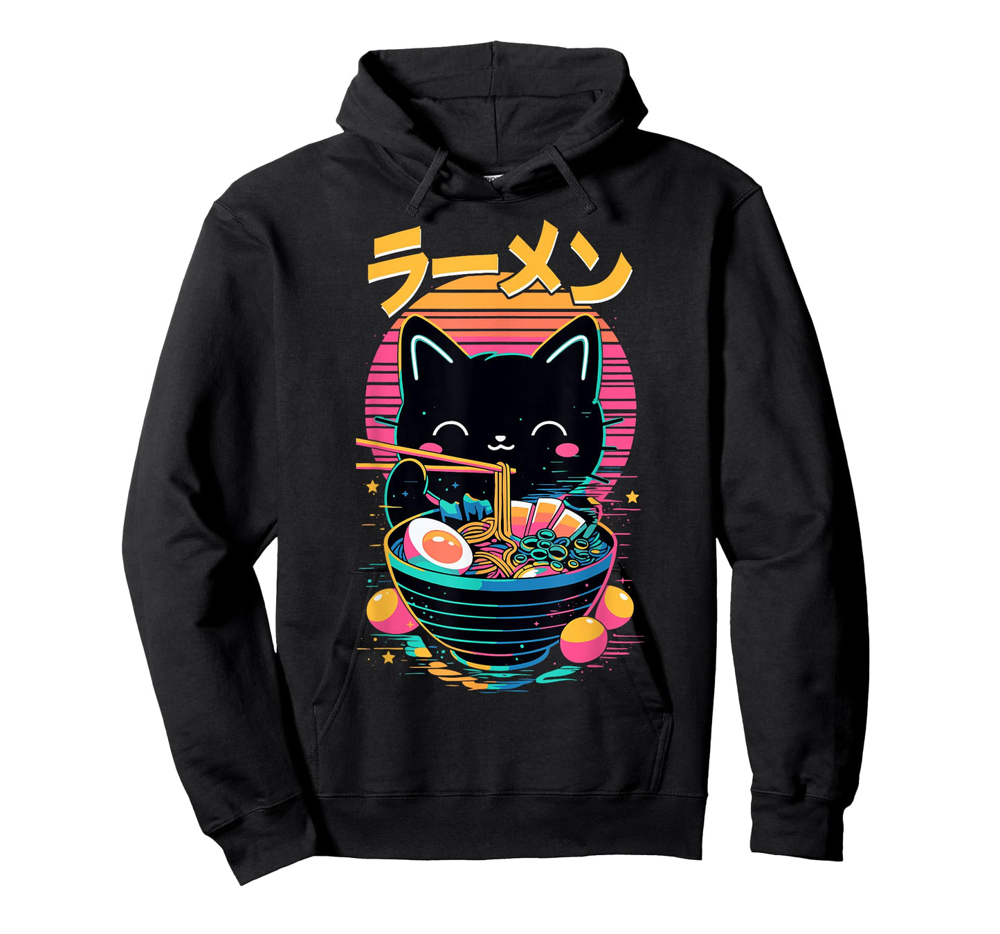 Anime Cat Eating Ramen Japanese Ramen Cat Japan T-Shirt