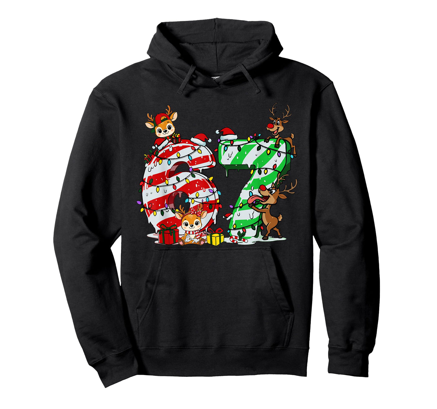 67 Christmas 6 7 Meme Pajamas Holiday Gen Alpha Slang T-Shirt