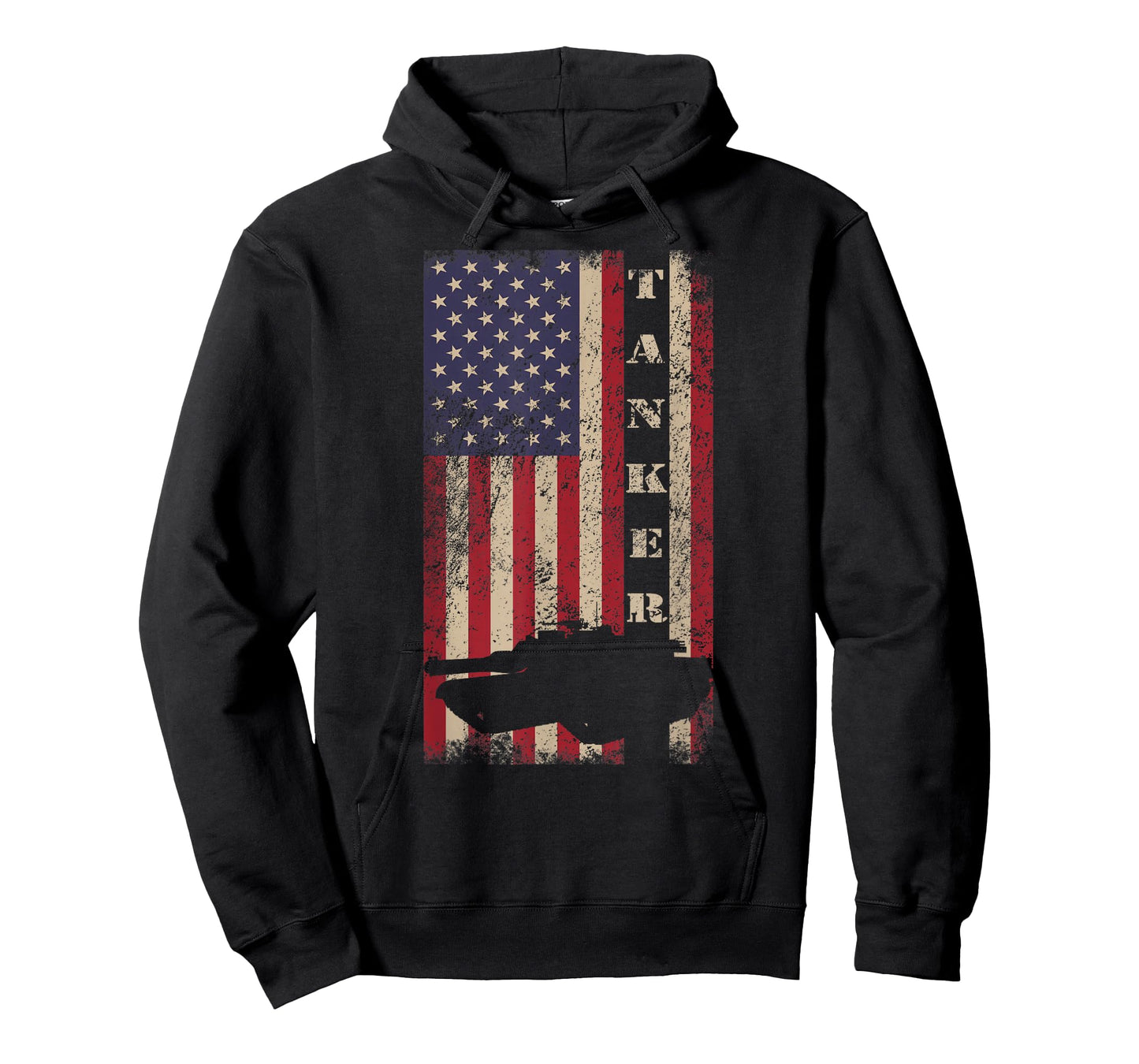 Tanker Abrams Tank Crew Veteran American Flag T-Shirt