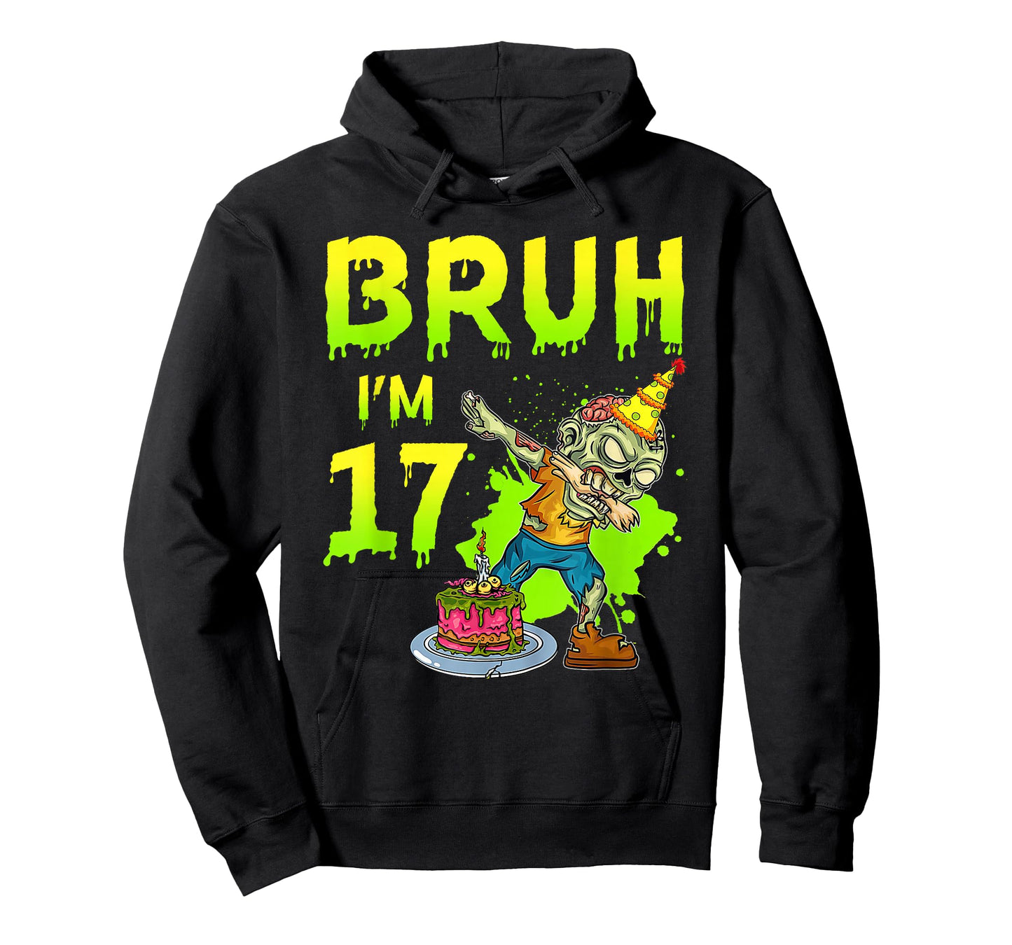 Bruh I'm 17th Birthday Zombie Lover 17 Years Old Boys T-Shirt