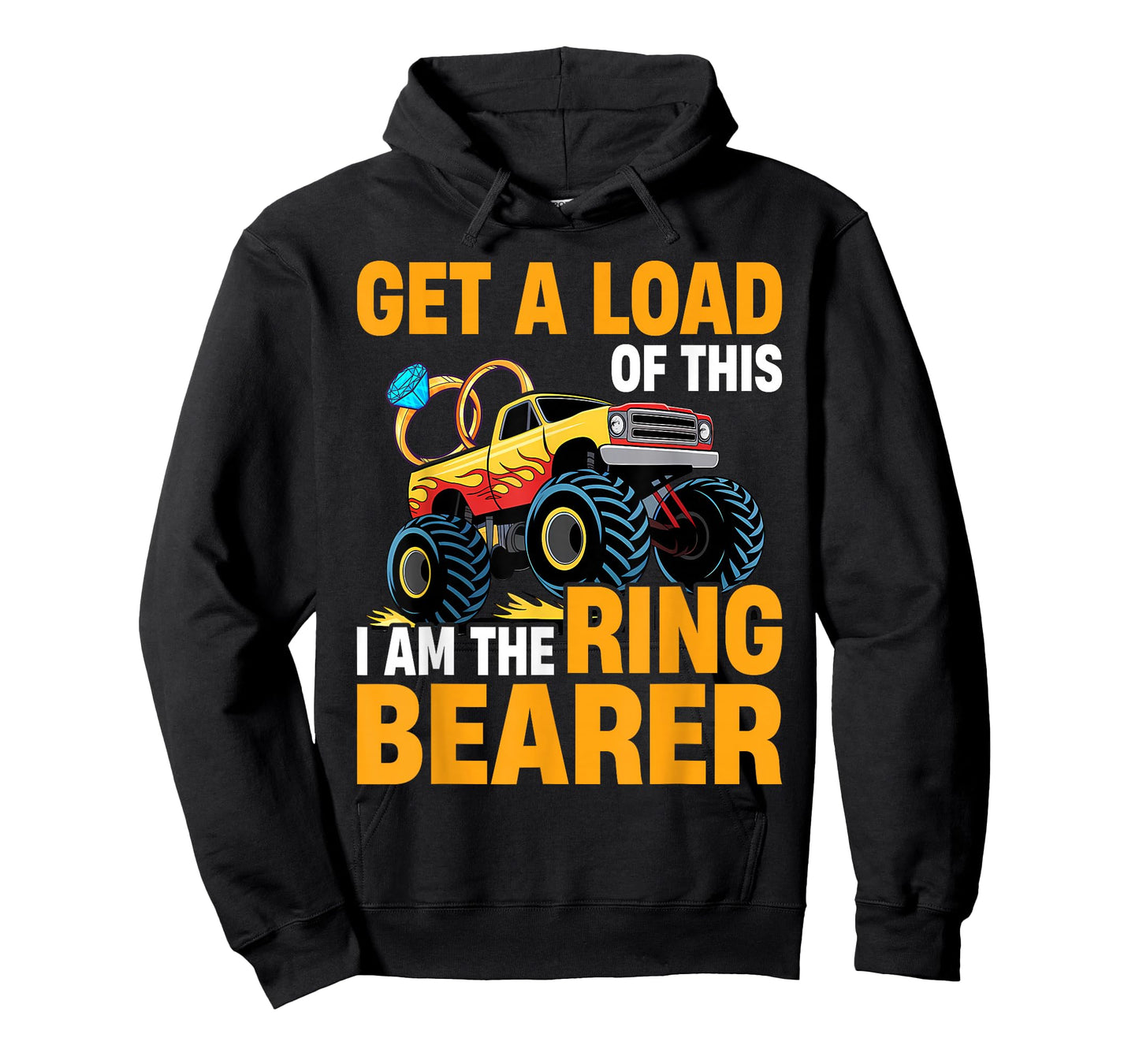 Wedding Iam The Ring Bearer Funny Monster Truck Boys T-Shirt