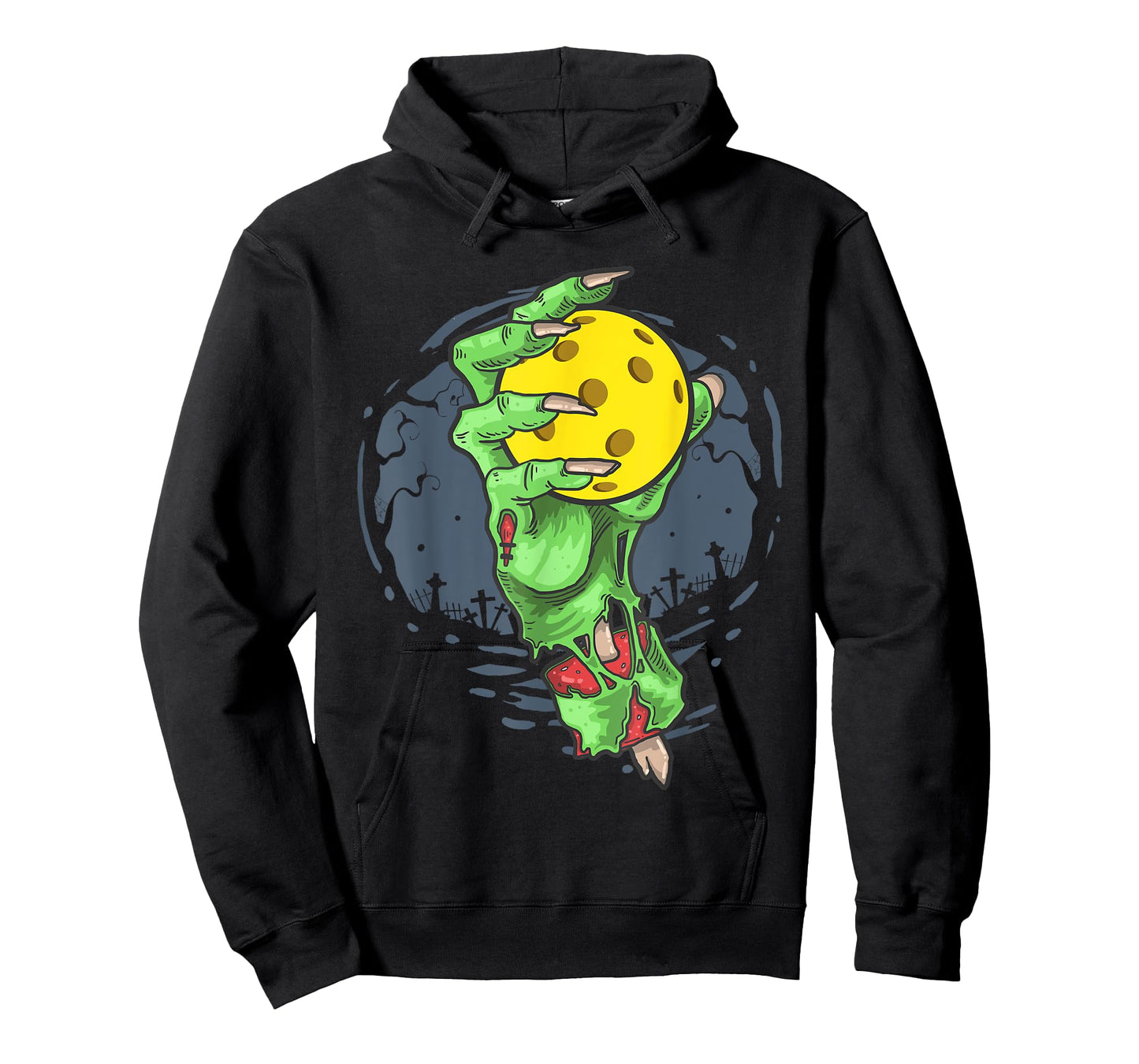 Pickleball Halloween Costume Zombie Hand Pickleball Ball T-Shirt