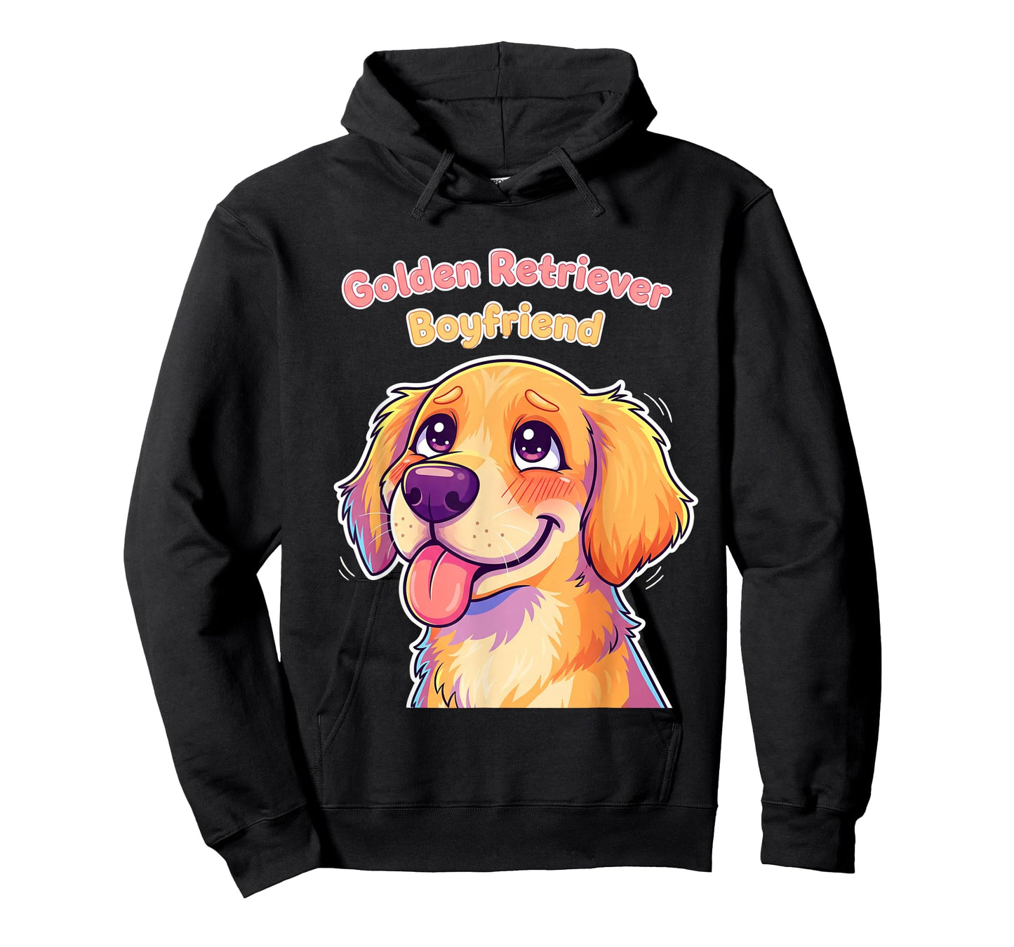 Kawaii Golden Retriever Boyfriend Tee Funny Couple Gifts T-Shirt