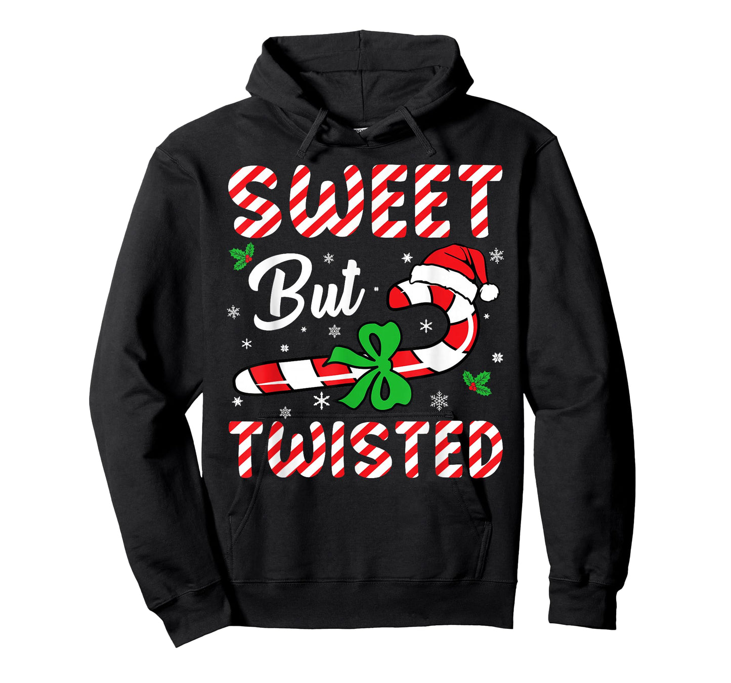 Sweet But Twisted Funny Christmas Candy Cane Boys Girls Kids T-Shirt