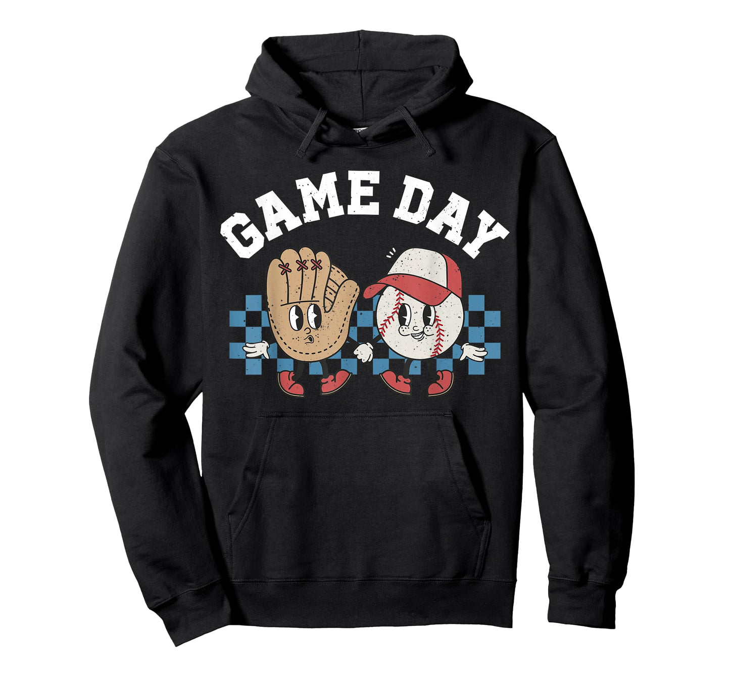 Baseball Retro Groovy Cartoon Love Baseball Season Game Day T-Shirt