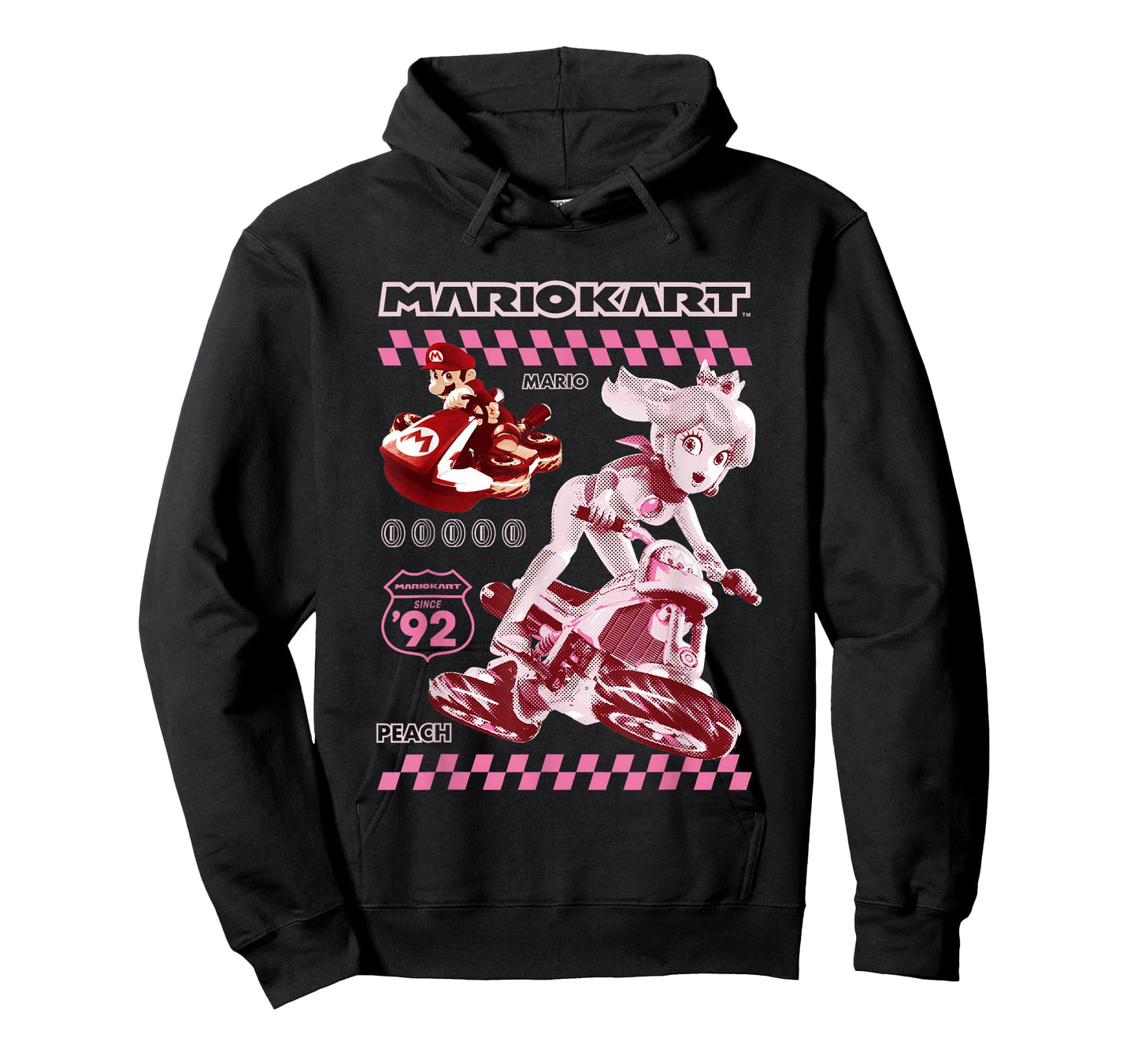 Mario Kart 8 Princess Peach & Mario Racing Poster T-Shirt