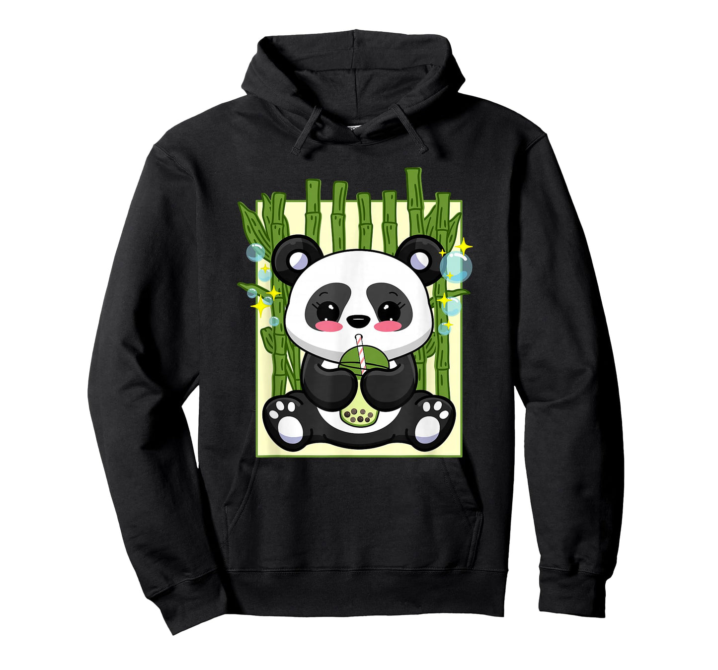 Cute Kawaii Bubble Tea Boba Panda Japanese Anime Women Girls T-Shirt
