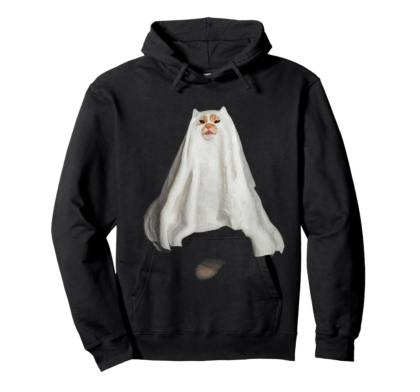 Ghost Cat Meme Funny Halloween Men Women Kids T-Shirt