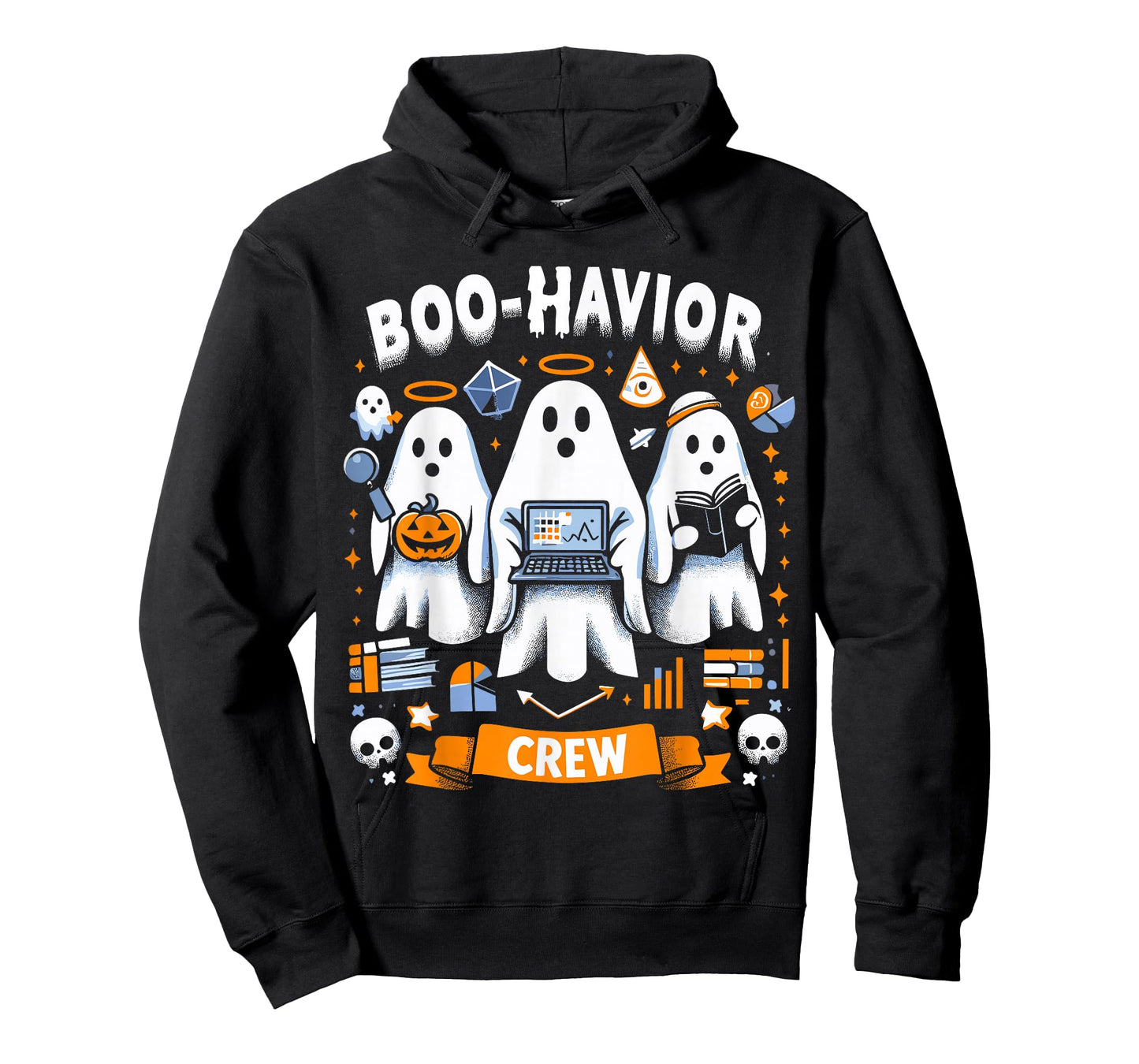 Behavior Analyst Halloween ABA Cute Ghost Boo-Havior Crew T-Shirt