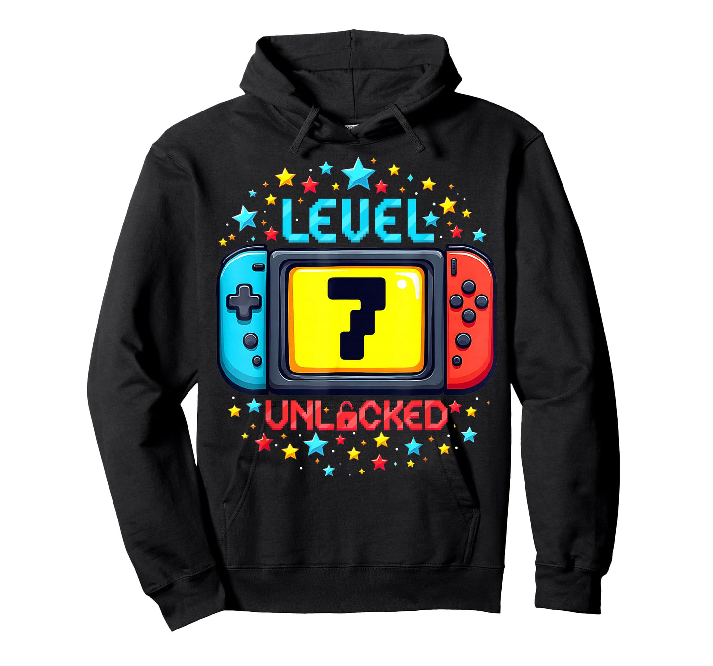 Time To Level Up 7 Unlocked 7th Birthday Boy Video Gamer T-Shirt