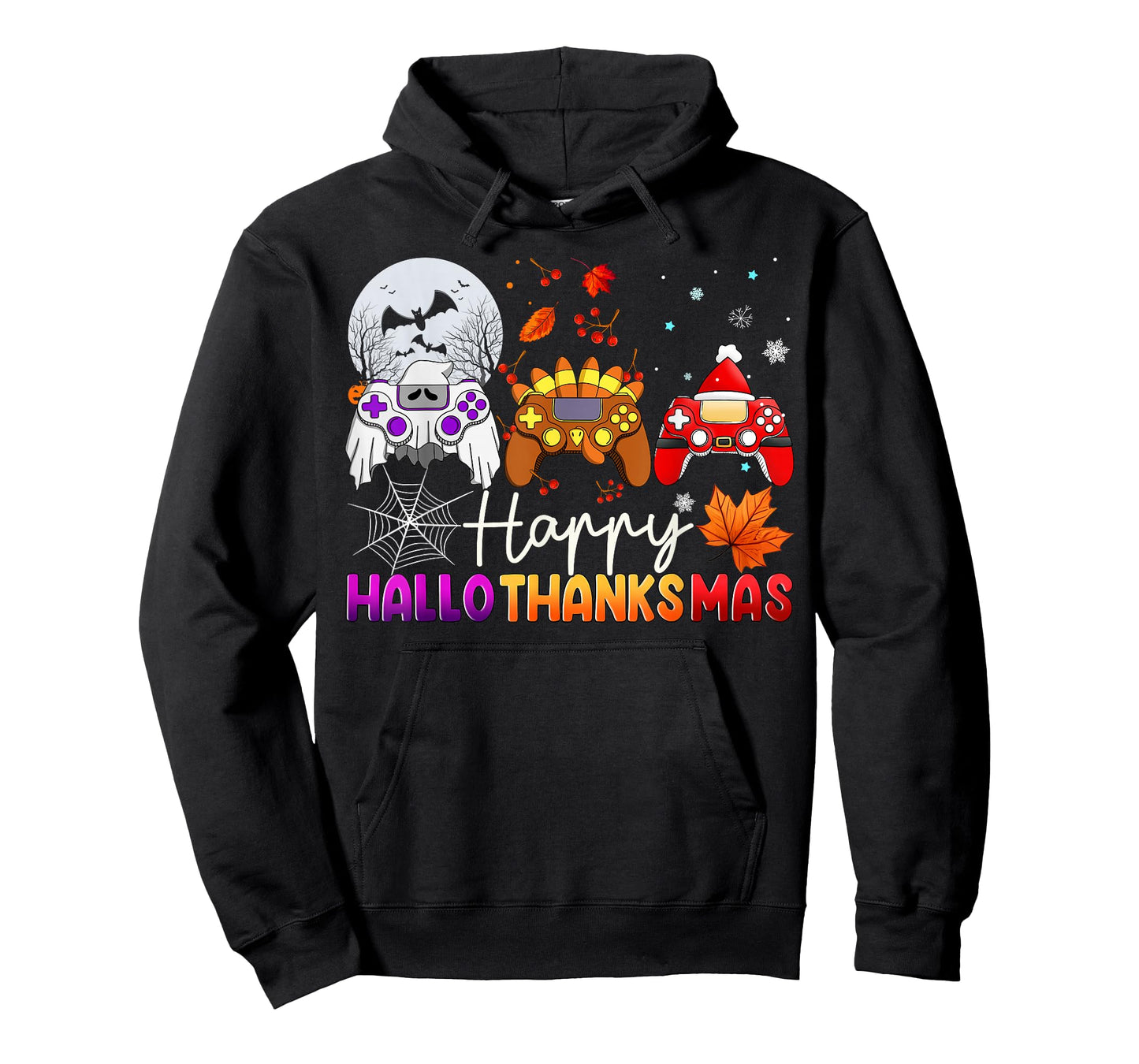 Happy Hallothanksmas Game Controller Gamer Hallothanksmas T-Shirt