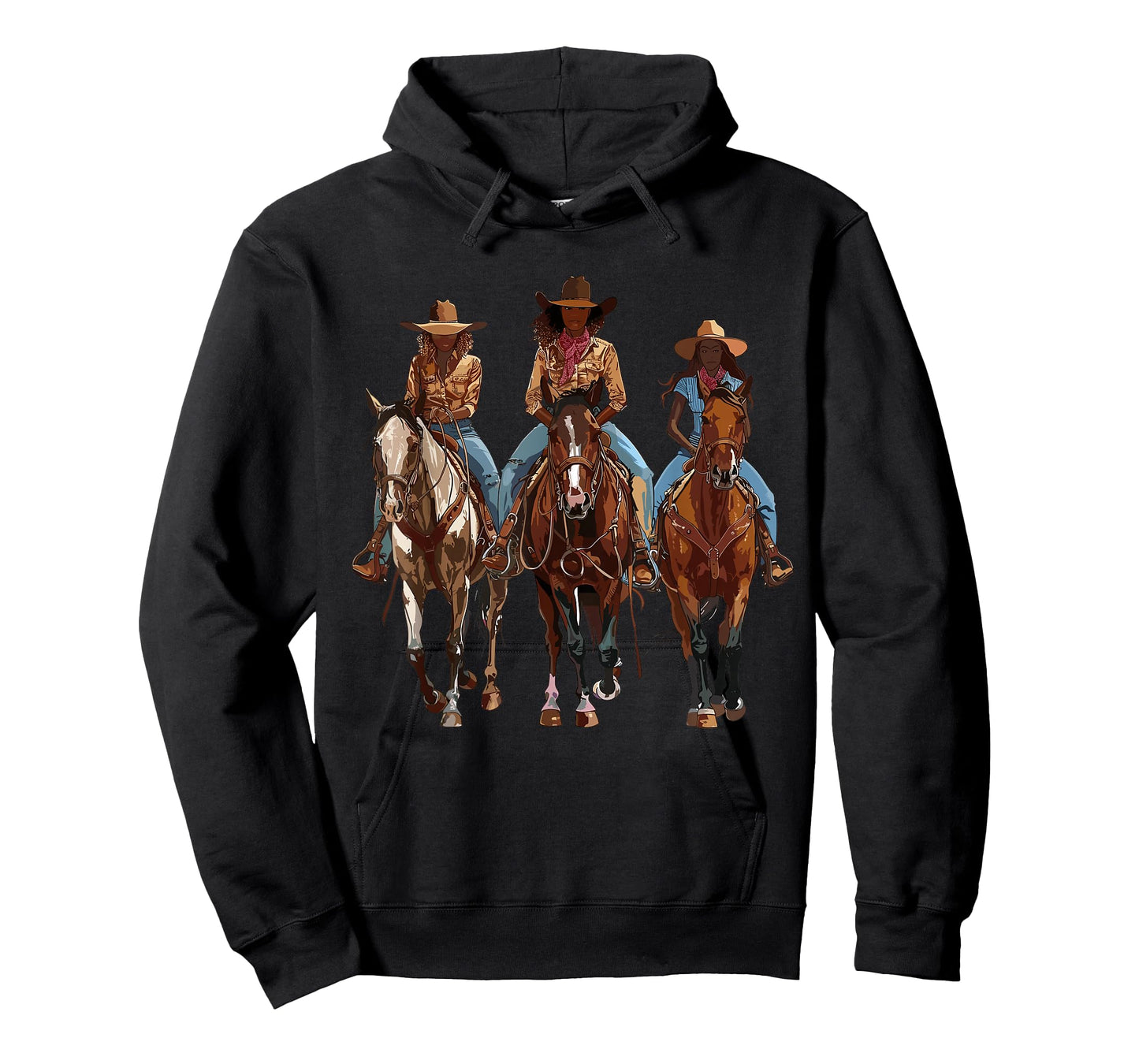 Black African American Cowgirl Western Country Texas Rodeo T-Shirt