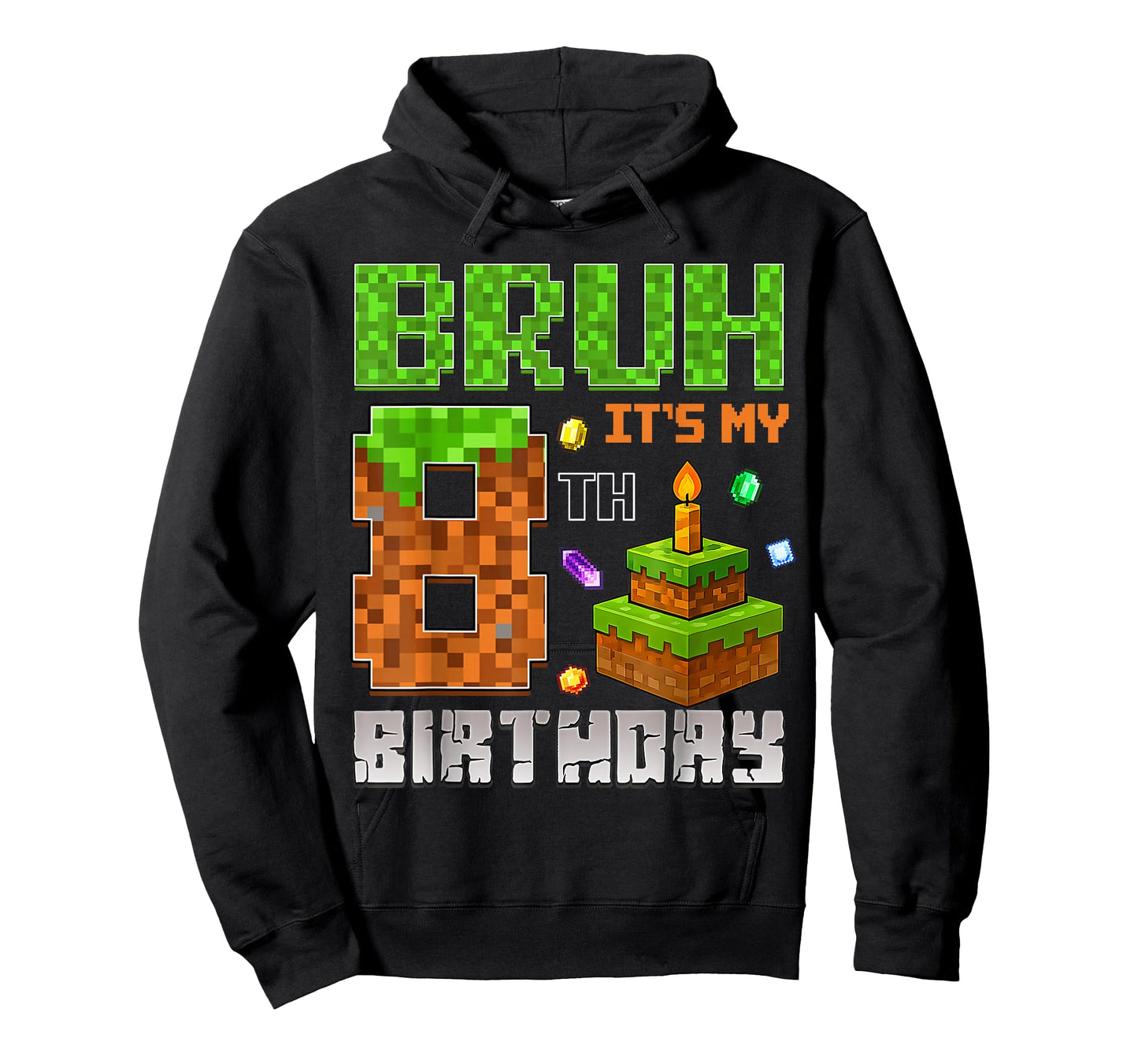 It's My 8th Birthday Game Pixel 8 Year Old Birthday Boy T-Shirt