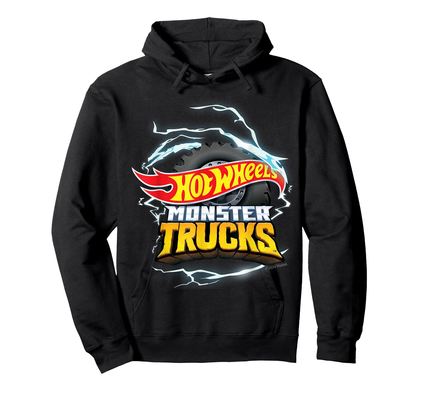 Hot Wheels - Monster Trucks Lightning Wheel Logo T-Shirt