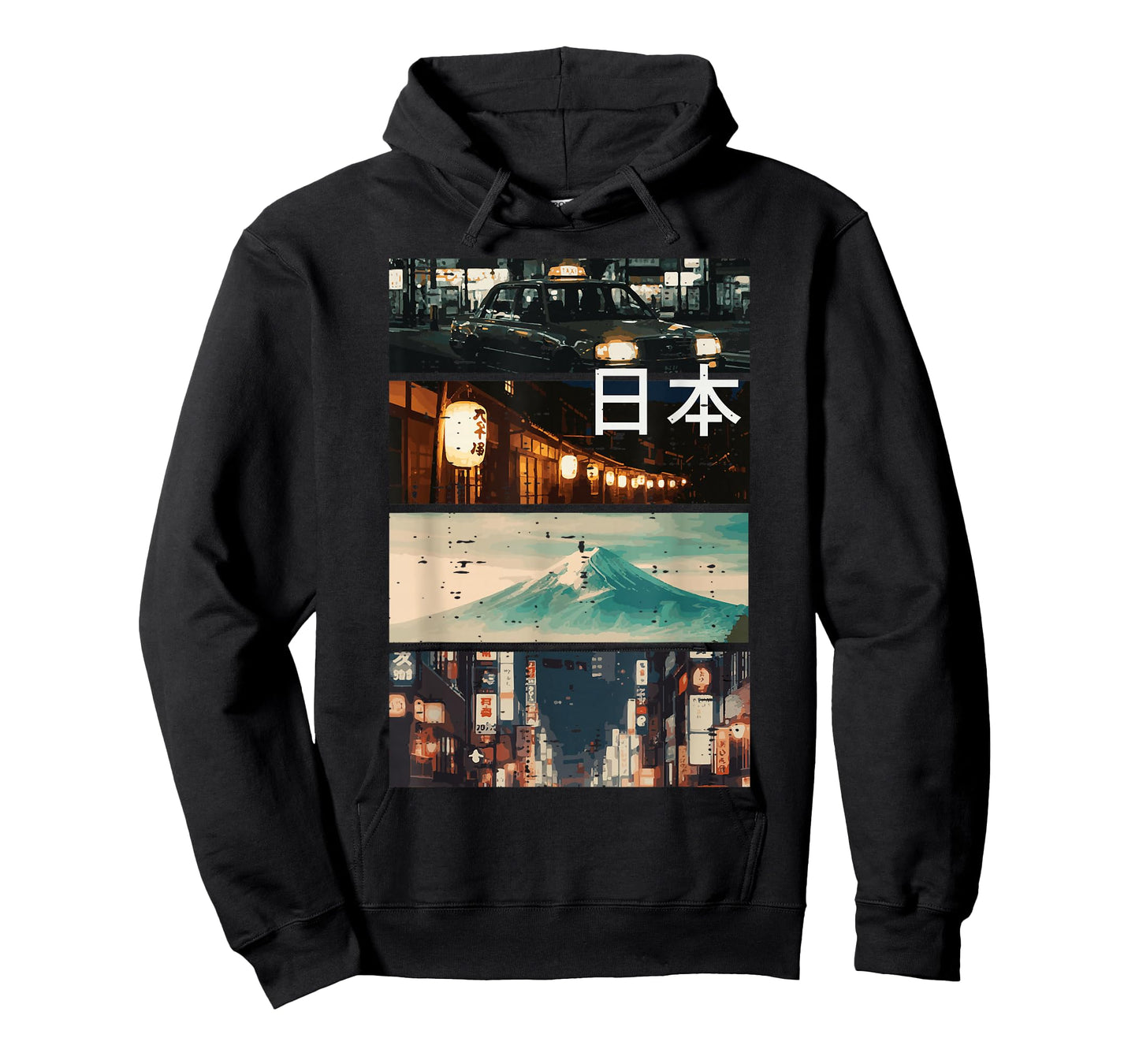 Japan Street Mountain Collage Nihon Japanese Men Women Kids T-Shirt