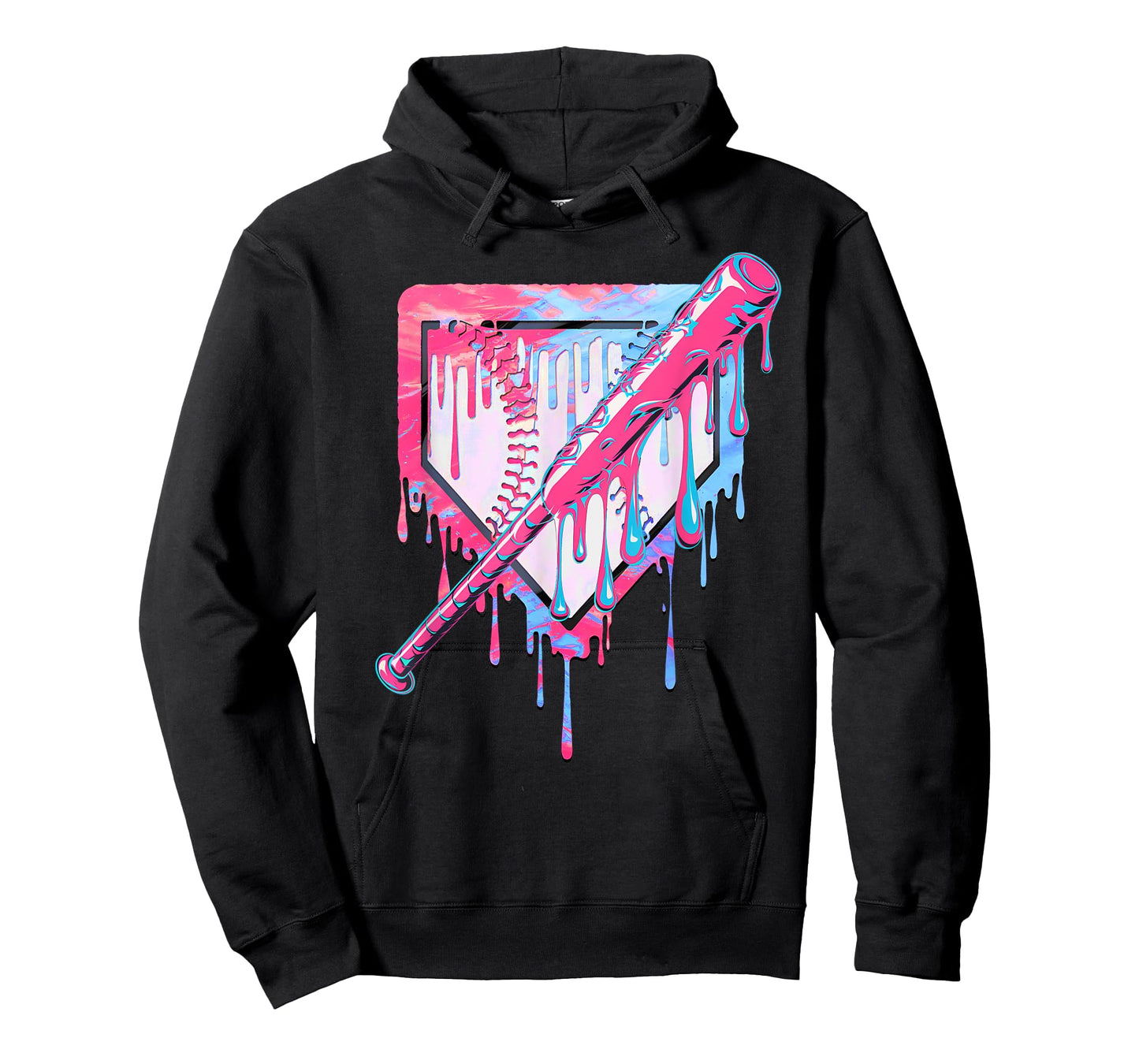 Baseball Dripping Ice Cream Drip Youth Boys Baseball T-Shirt
