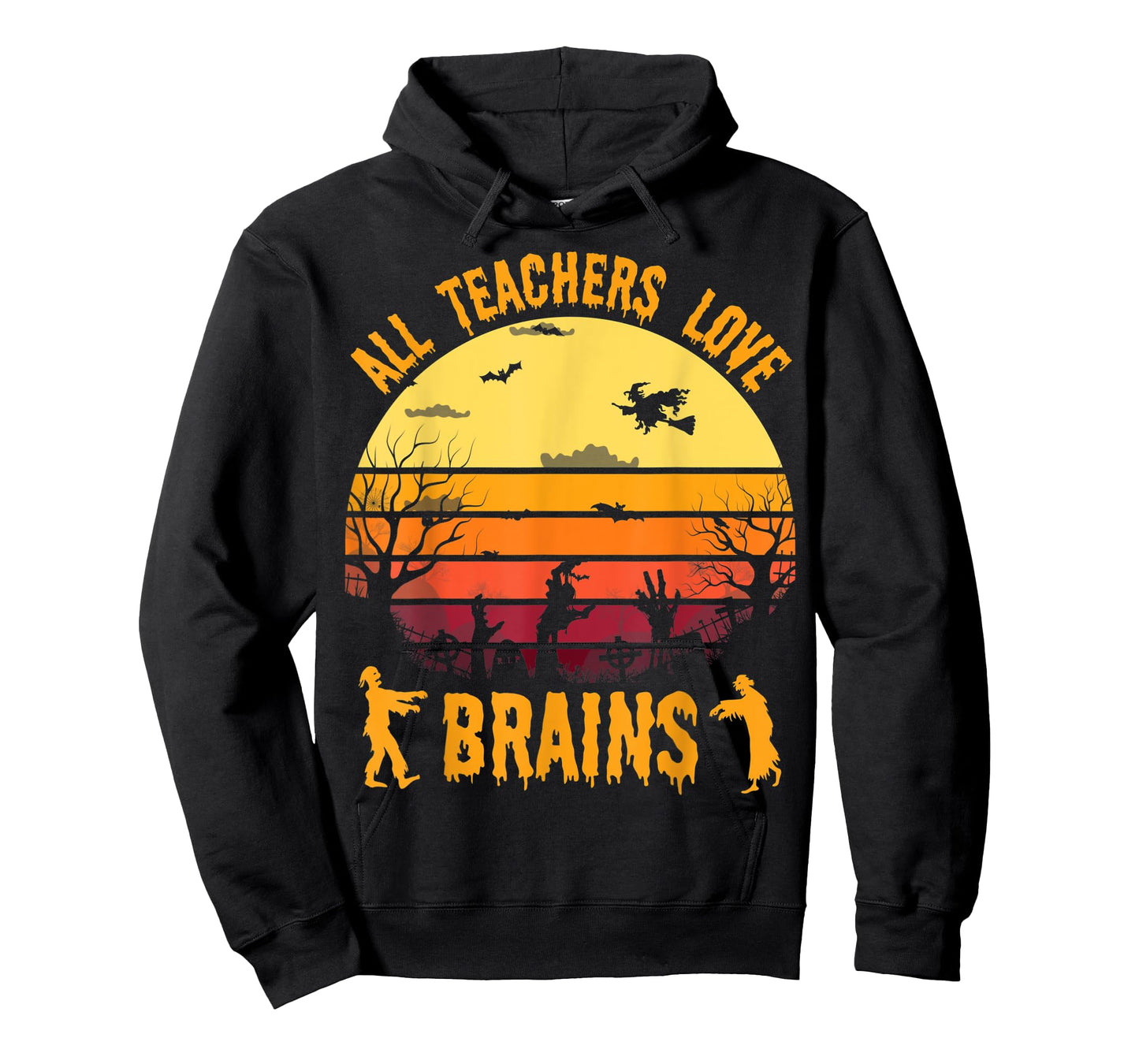 Funny Halloween Costume Teacher Love Brains Zombie T-Shirt