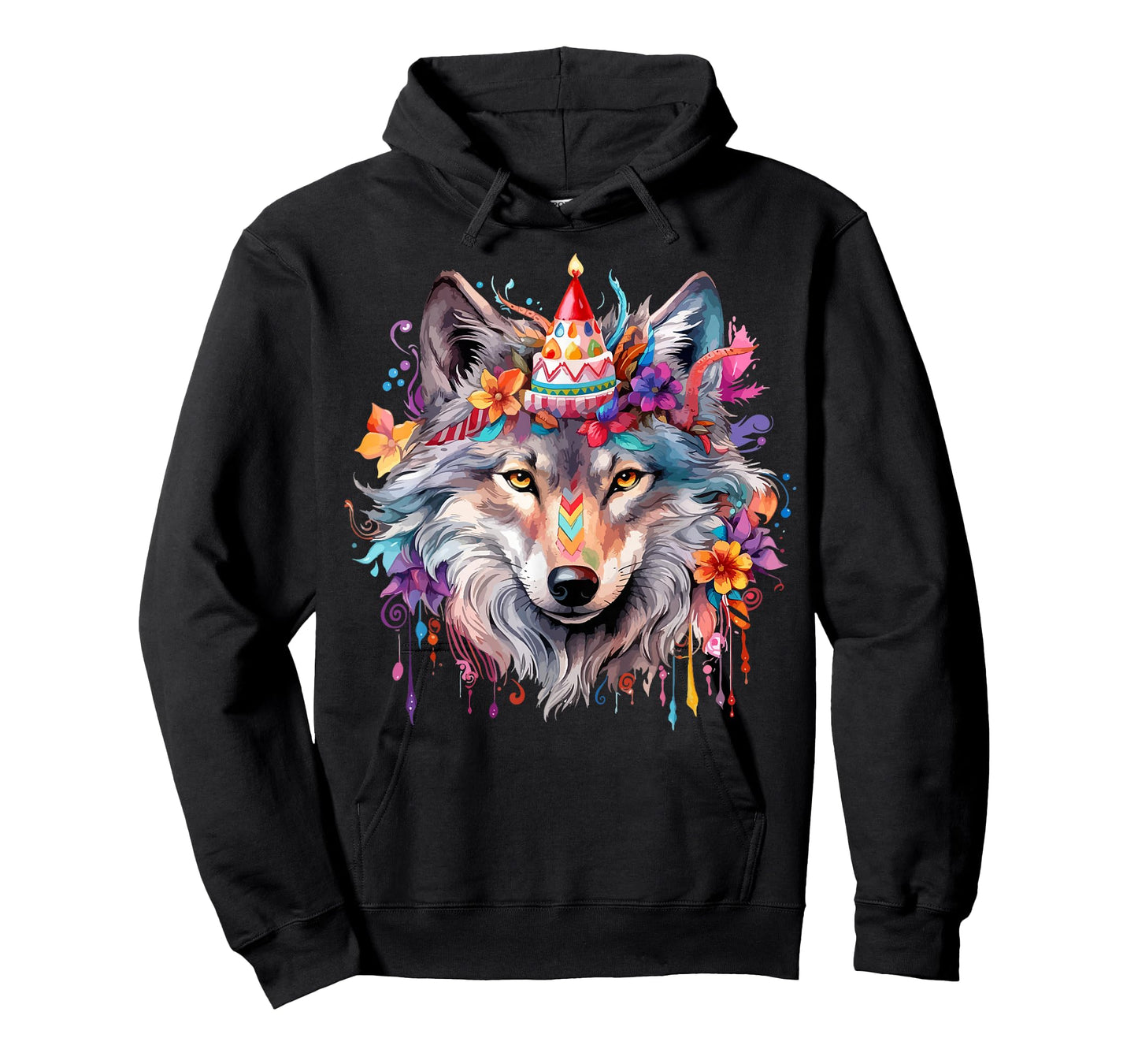 Birthday Wolf Portrait Party Wolves Lover Cute Girls Themed T-Shirt