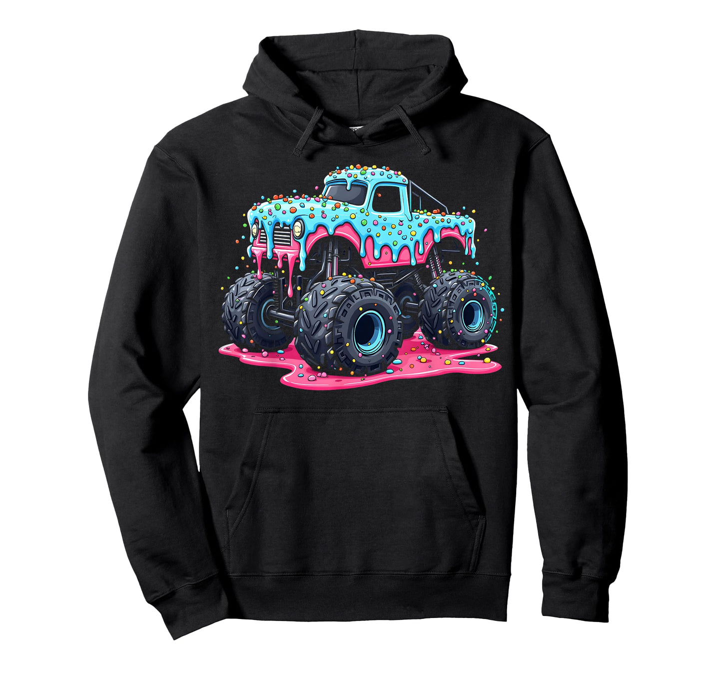 Ice Cream Drip Monster Truck Boys Cute Sprinkle Trucks T-Shirt