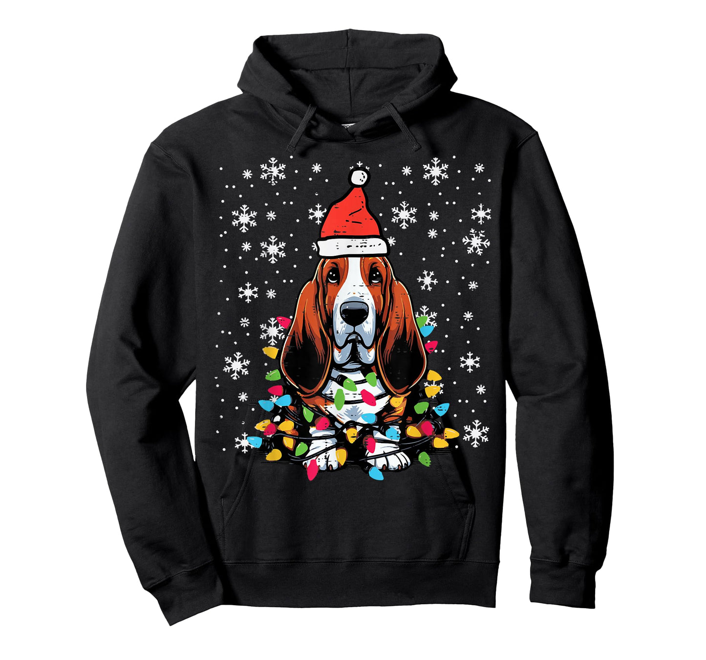 Christmas Basset Hound Cute Xmas Dog Owner Men Women Kids T-Shirt