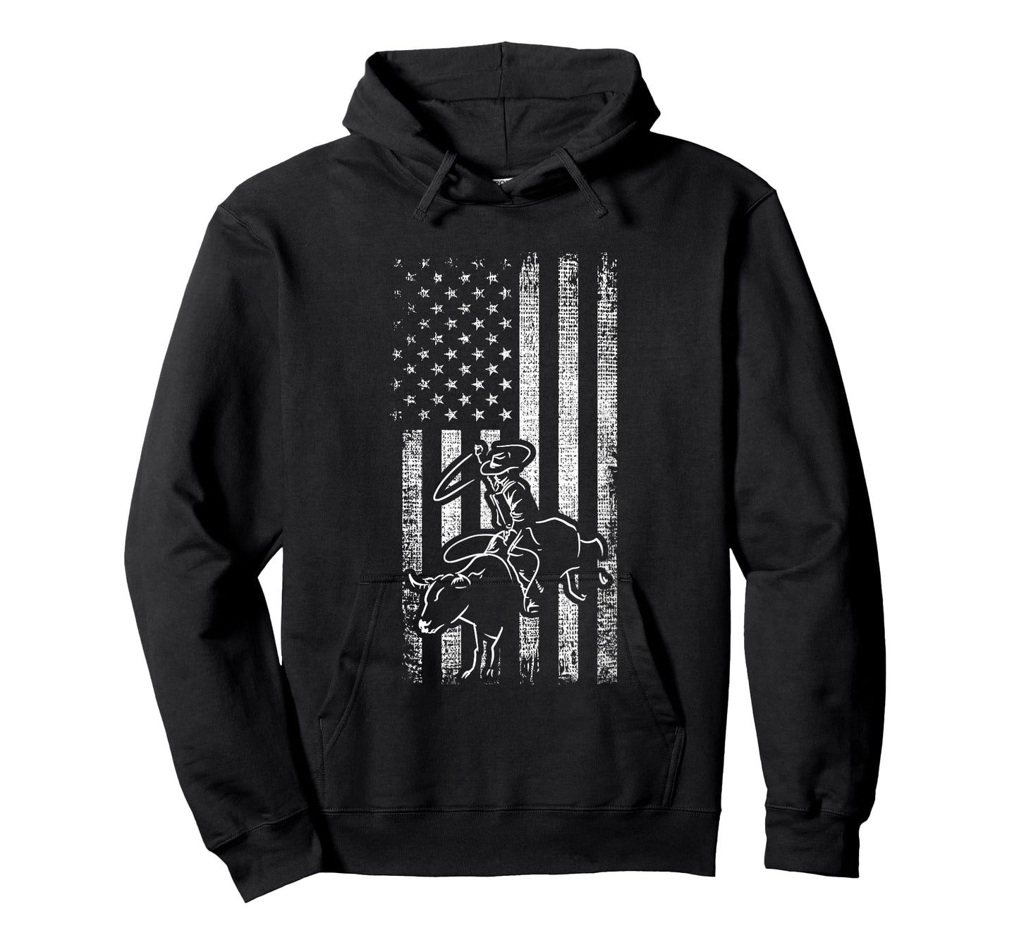 American Rodeo Bull riding Retro grunge USA Vintage Flag T-Shirt