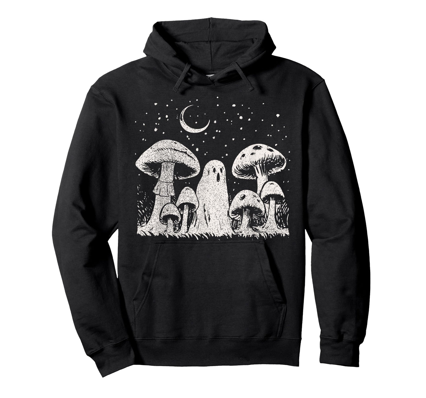 Halloween Mushroom Ghost Vintage Grunge 90 Aesthetic Graphic T-Shirt