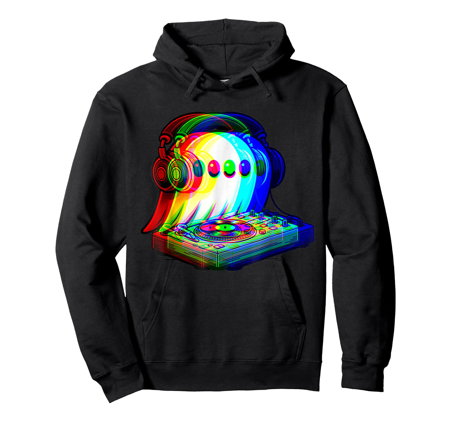 House Music ghost dj Optical Illusion EDM halloween Rave DJ T-Shirt