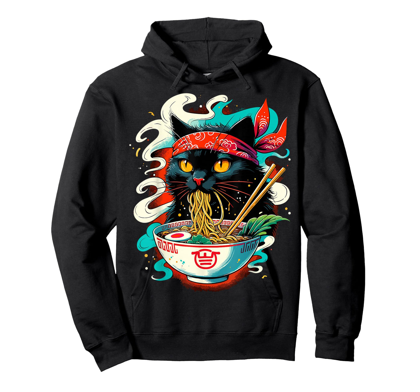 Cat Ramen Noodle Japanese Anime Kawaii Cat T-Shirt