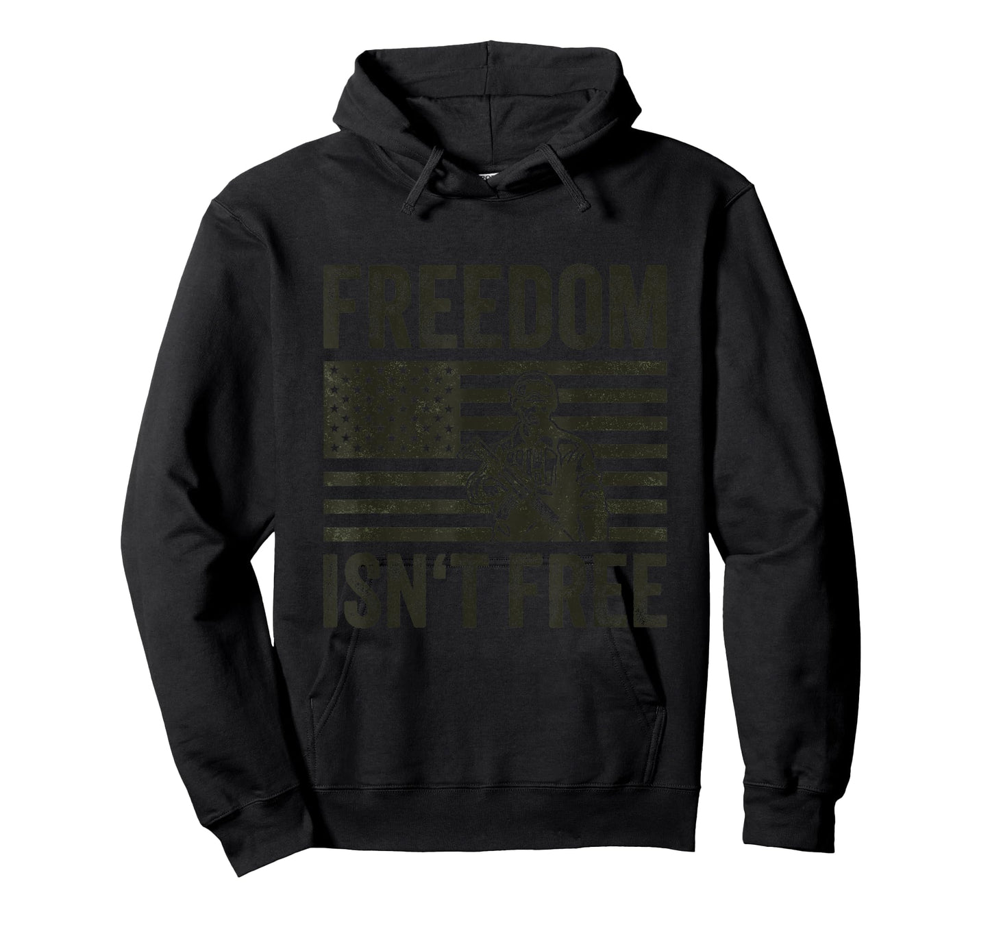 Freedom Isn't Free Proud Soldier US Flag Military Veteran T-Shirt