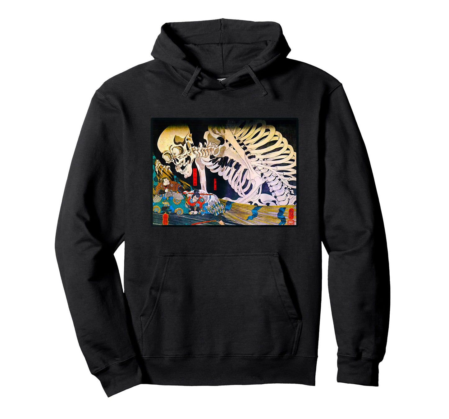 Vintage Art Prints Skeleton Ukiyo-e Japanese Woodblock Art T-Shirt