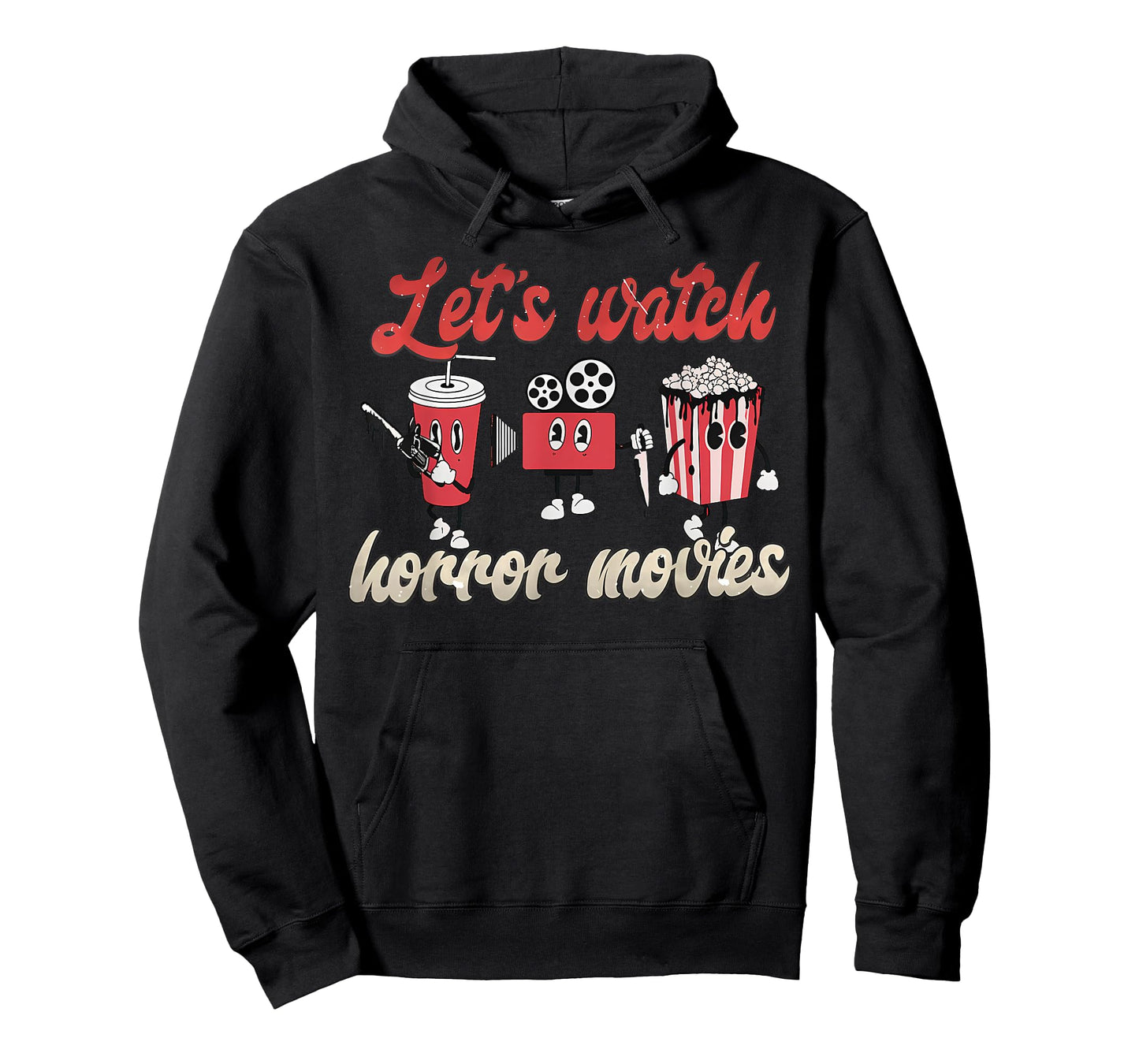 Creepy Funny Let's Watch Horror Movies Spooky Halloween T-Shirt