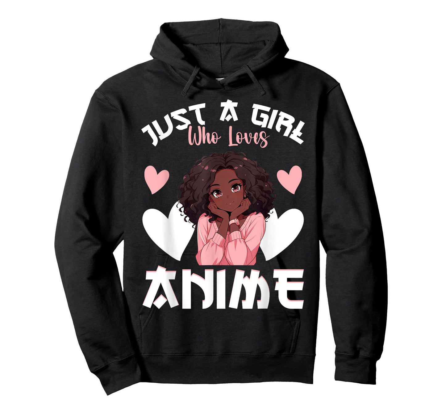 Just A Girl Who Loves Anime African American Anime Merch T-Shirt