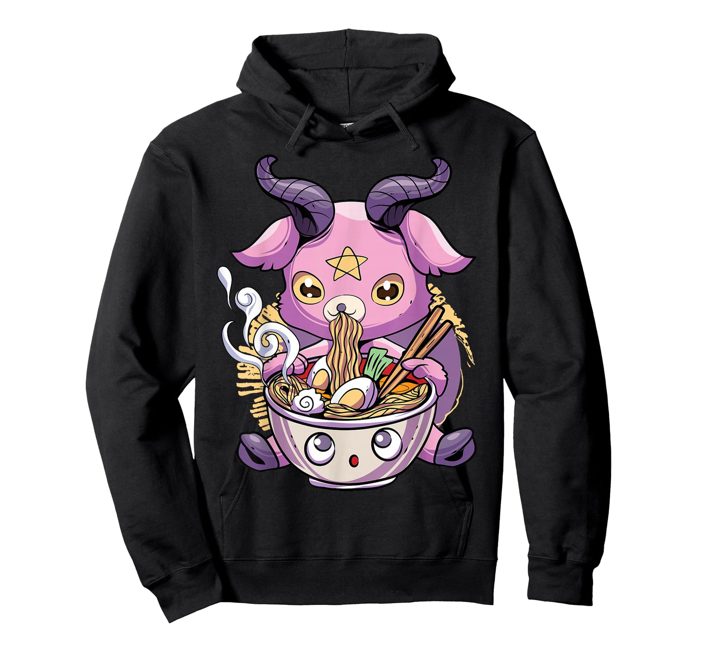 Pastel Goth Baphomet Ramen Noodles Japan Food Satanic Goat T-Shirt