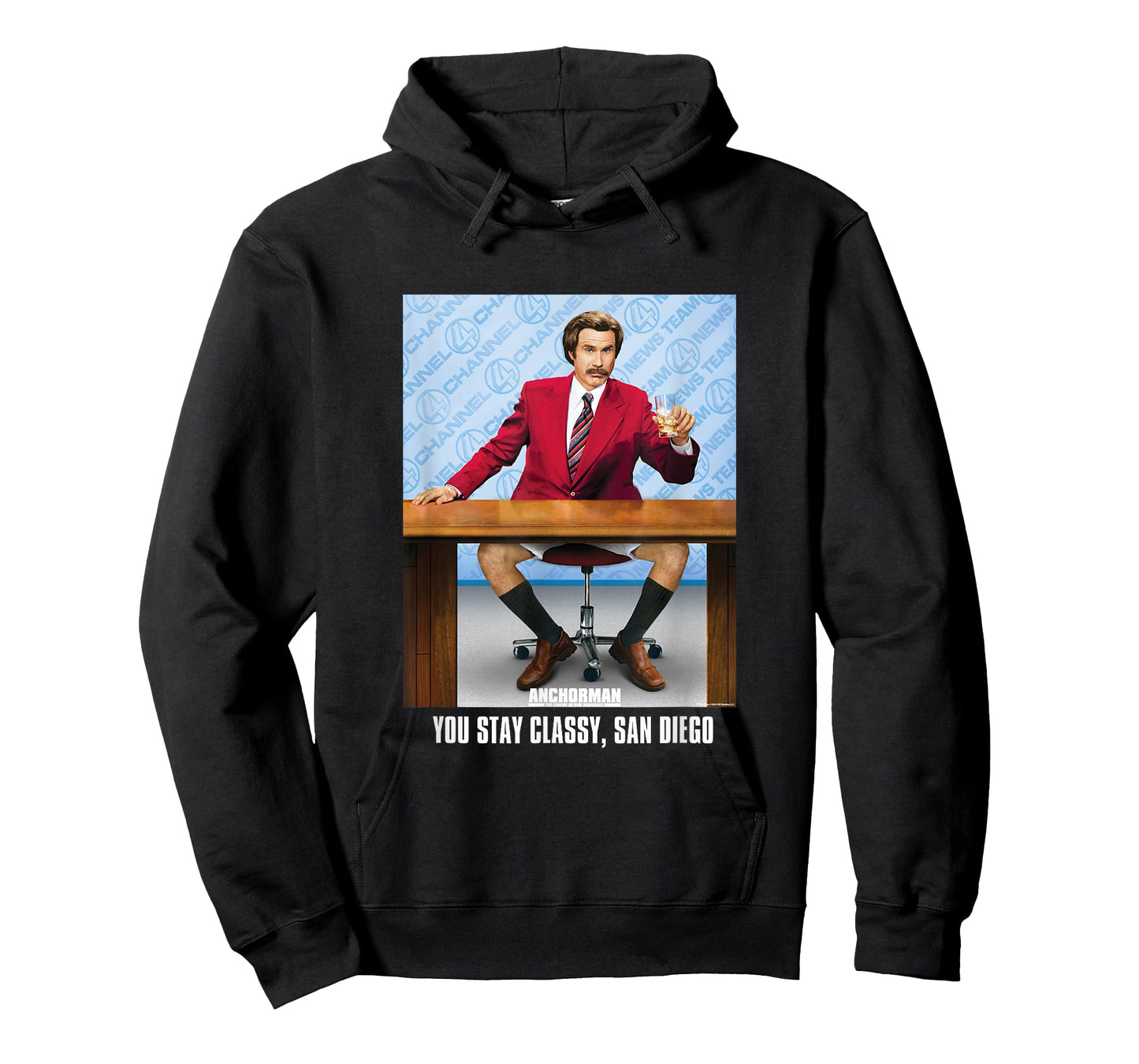 Anchorman You Stay Classy, San Diego Ron Burgundy Portrait T-Shirt