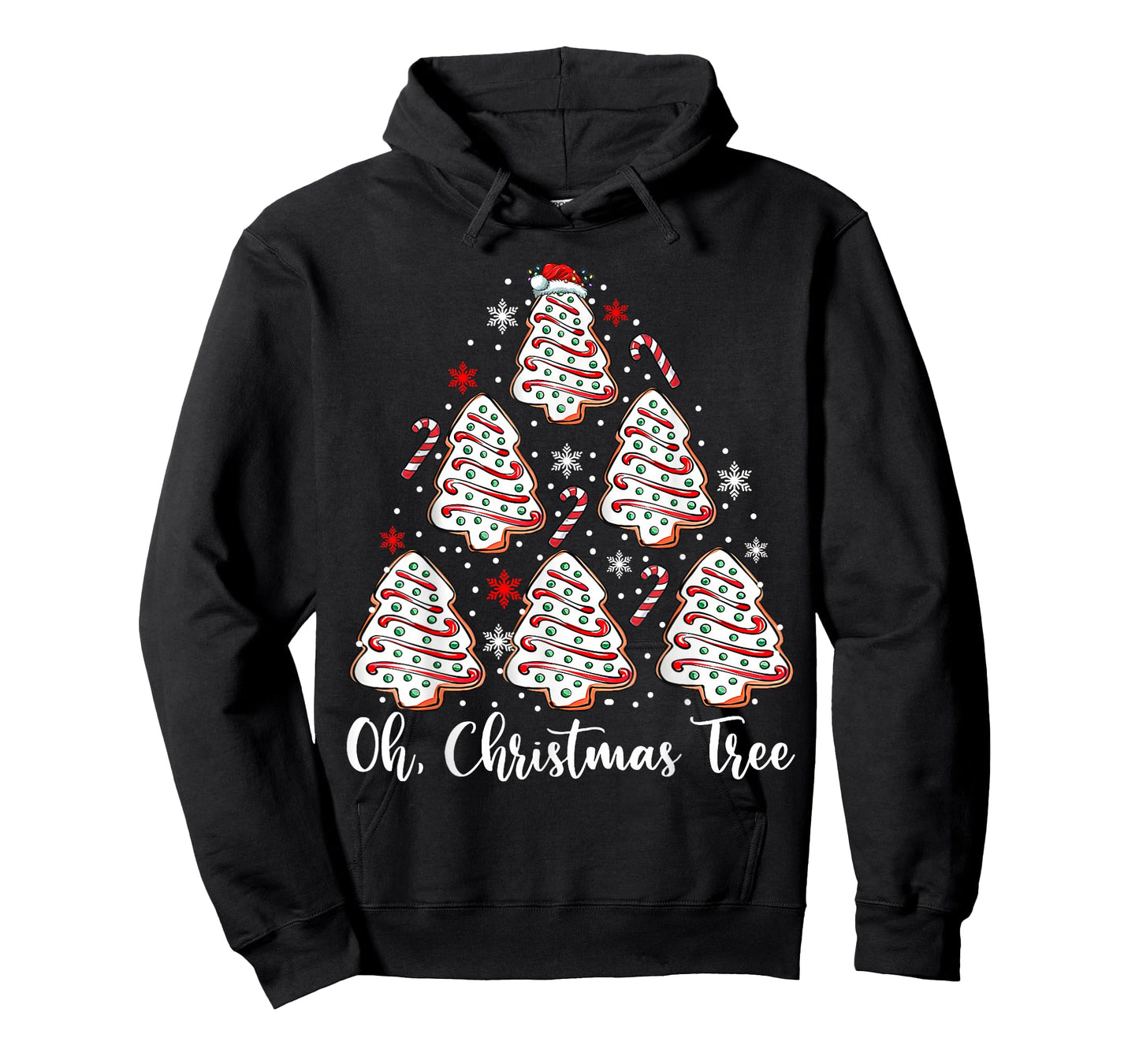 Oh Christmas Tree Cakes Debbie Becky Jen Cake Lovers Xmas T-Shirt