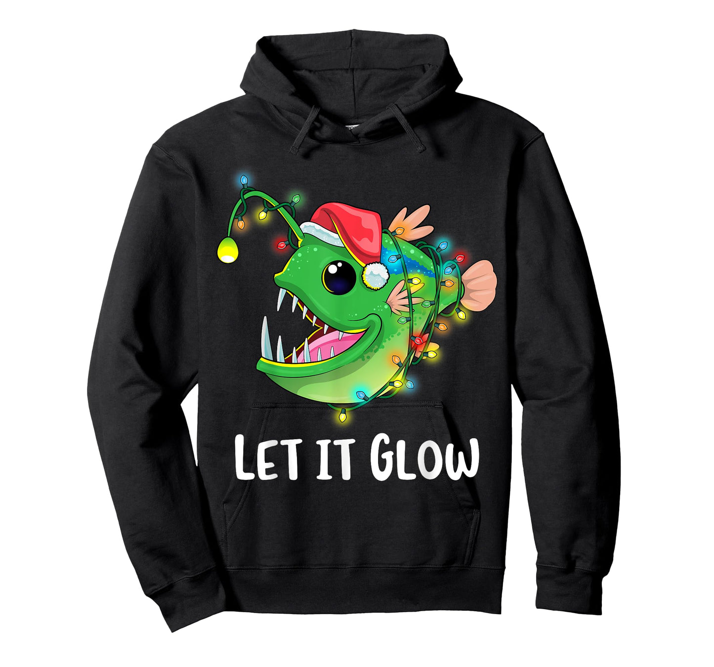 Let It Glow Anglerfish Lighting Xmas Tree Monster Christmas T-Shirt