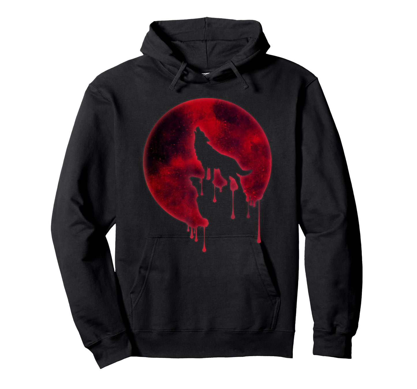 Full Moon T-Shirt Howling Wolf Galaxy Blood Moon Eclipse Tee