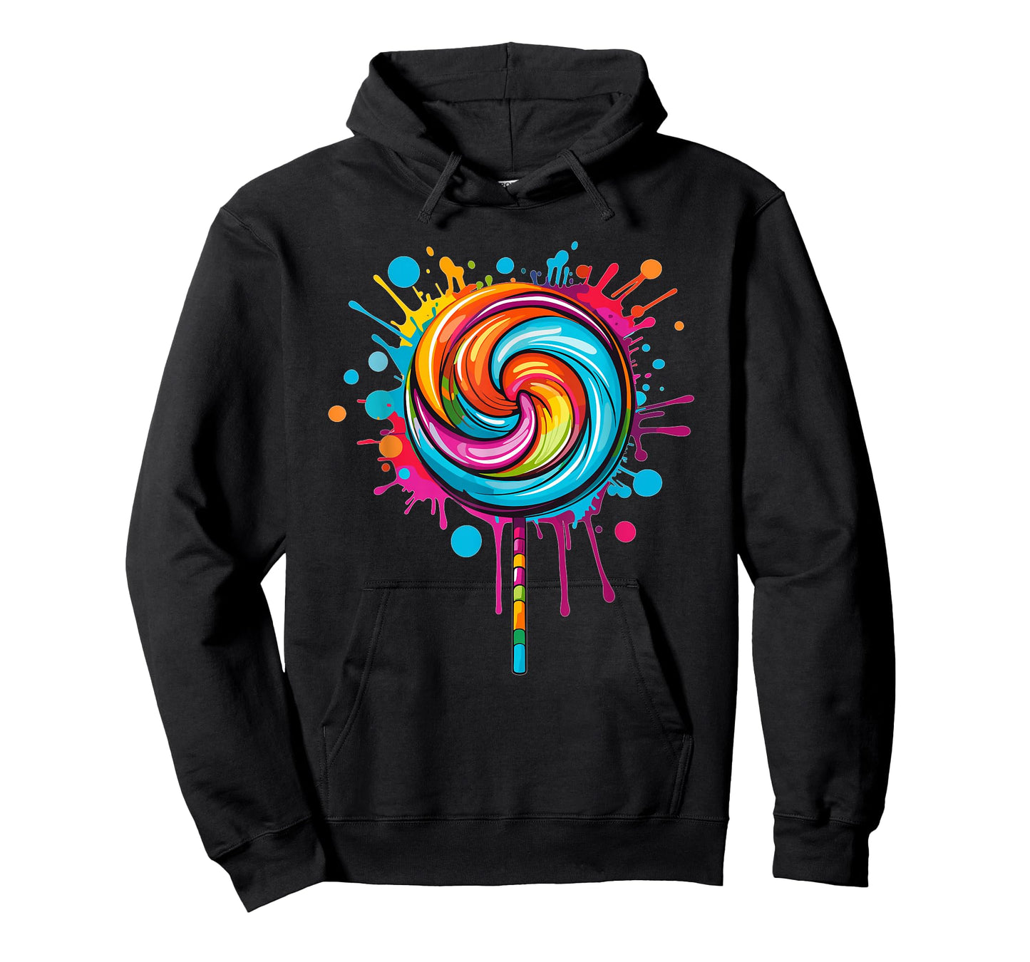 Vibrant Lollipop Swirl Colour Explosion T-Shirt