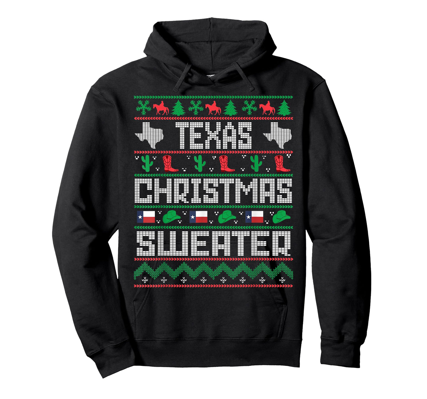 Texas Christmas Sweater Tacky Ugly Cowboy Texas Sweater T-Shirt