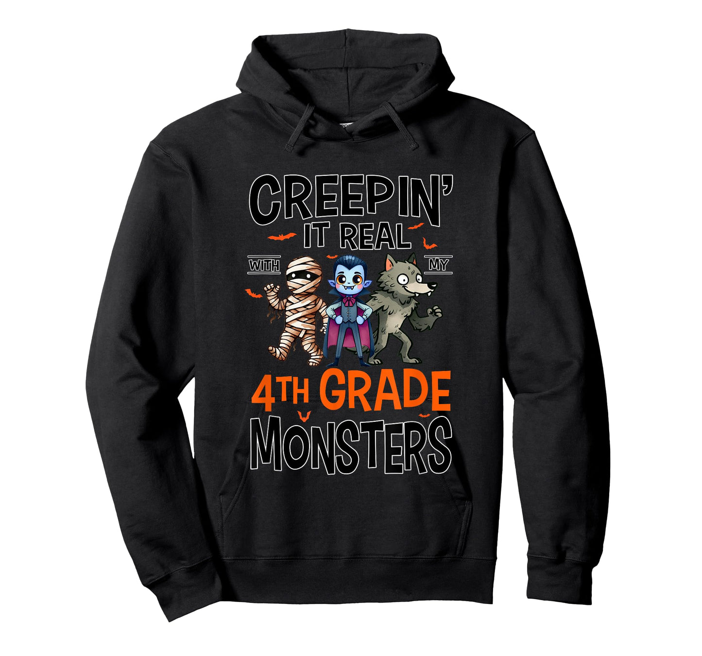 Halloween Teacher Creepin It Real With My 4th Grade Monsters T-Shirt
