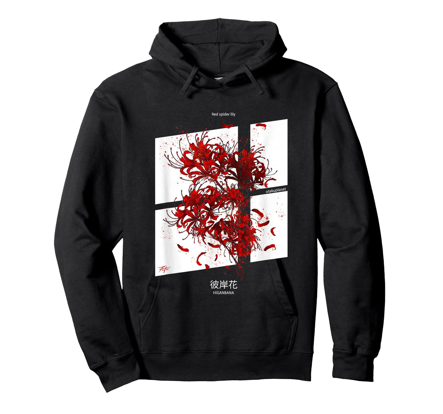 Higanbana or Red Spider Lily in Angular Grunge Anime T-Shirt