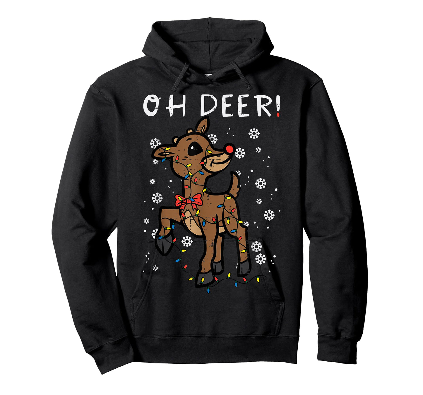 Christmas Reindeer Oh Deer Cute Xmas Boys Girls Kids Women T-Shirt