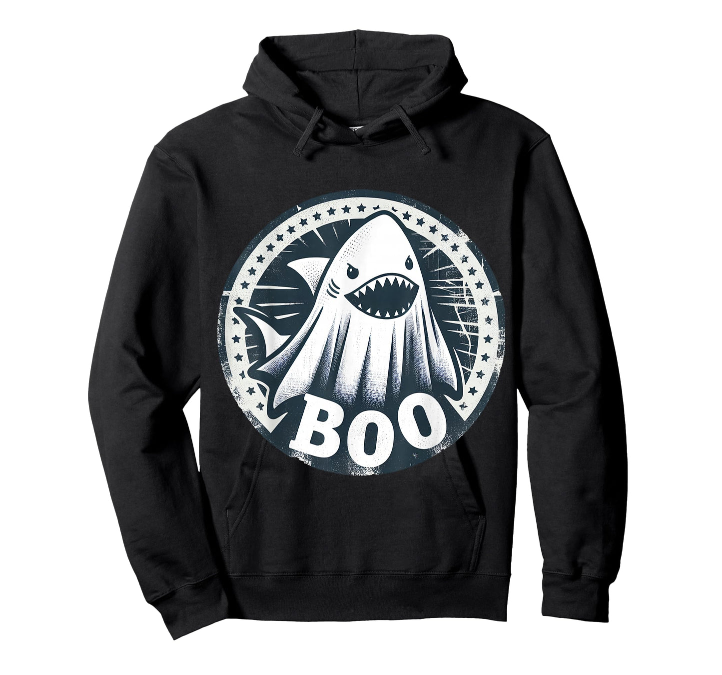 Boo Ghost Shark Funny Halloween Costume T-Shirt