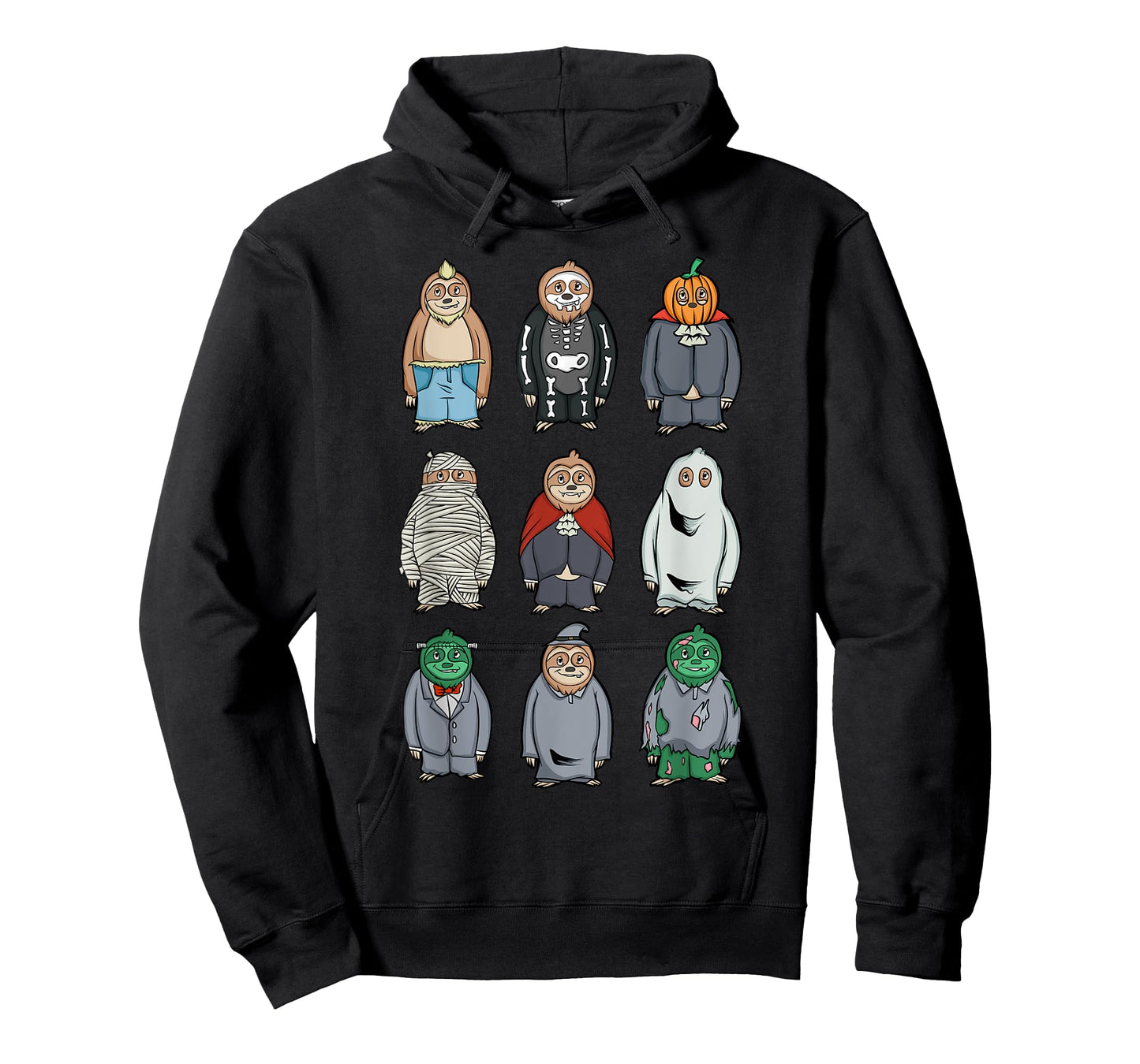 Sloth Halloween as Ghost Mummy Zombie Sloth Kids Boys T-Shirt