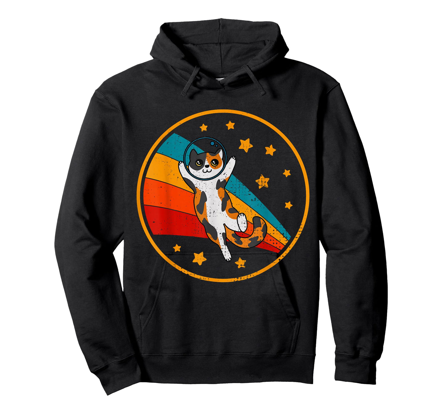 Cute Vintage Calico Cat Retro Space Cat T-Shirt