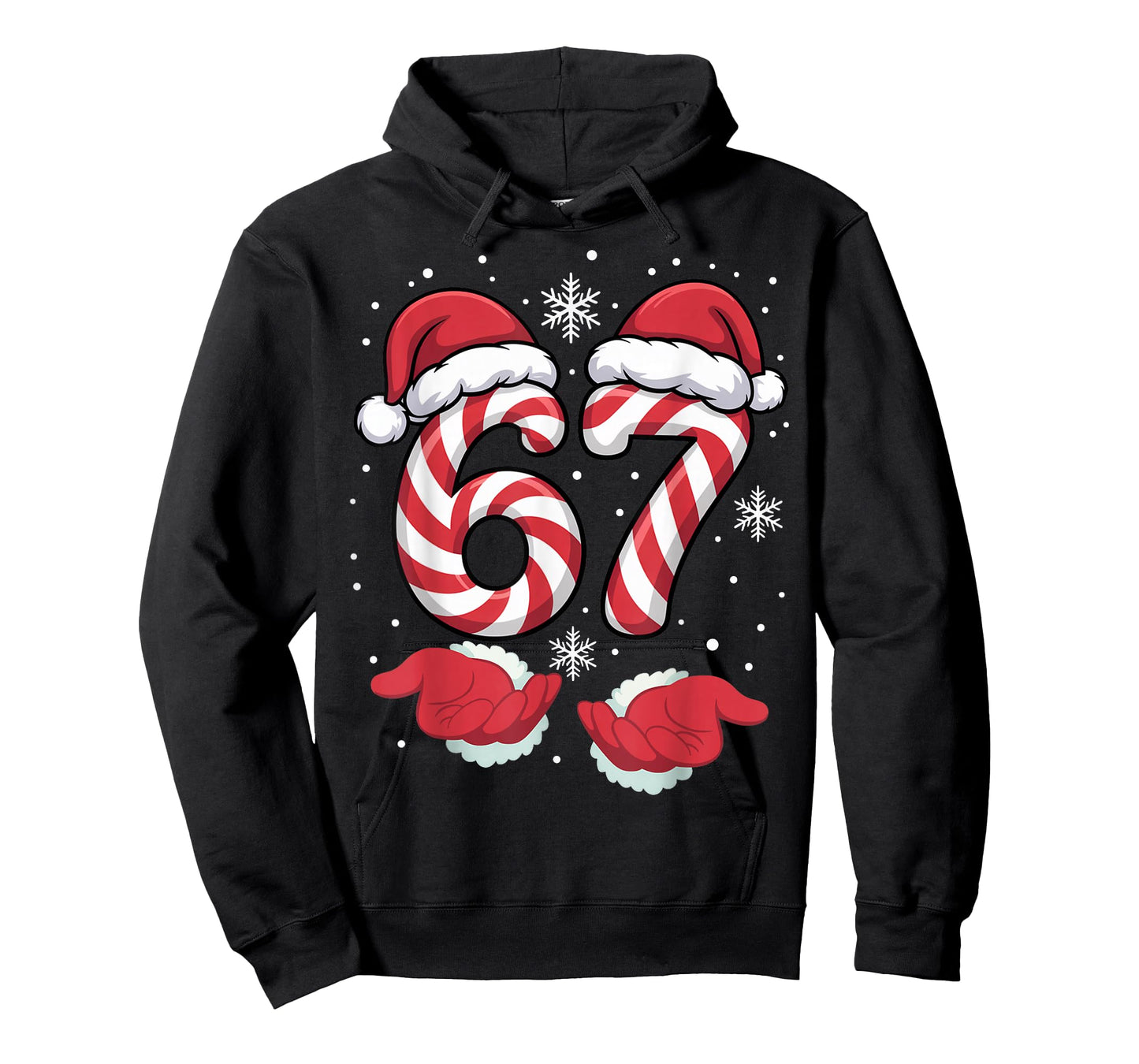Funny Xmas Viral 67 Candy Canes Santa Funny Holiday Kids T-Shirt