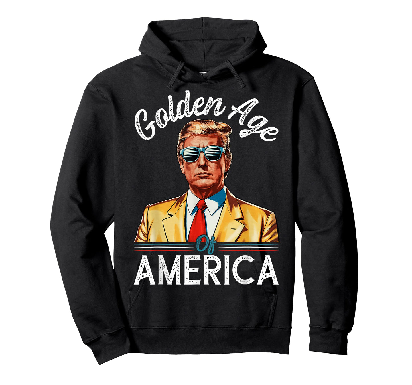 Golden Age Of America Funny Golden Trump Vest Sunglasses T-Shirt