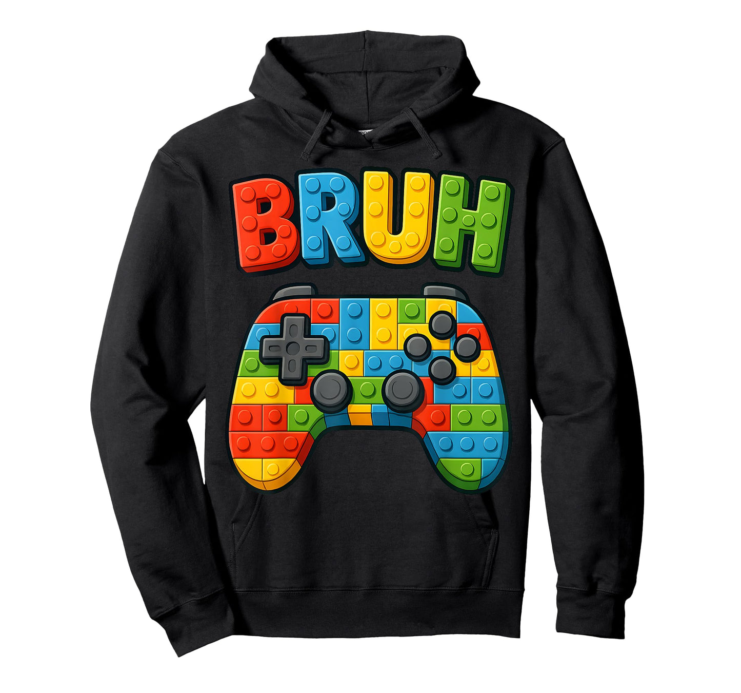 Building Blocks Bruh Funny Saying Gamer Boys Brick Builder T-Shirt
